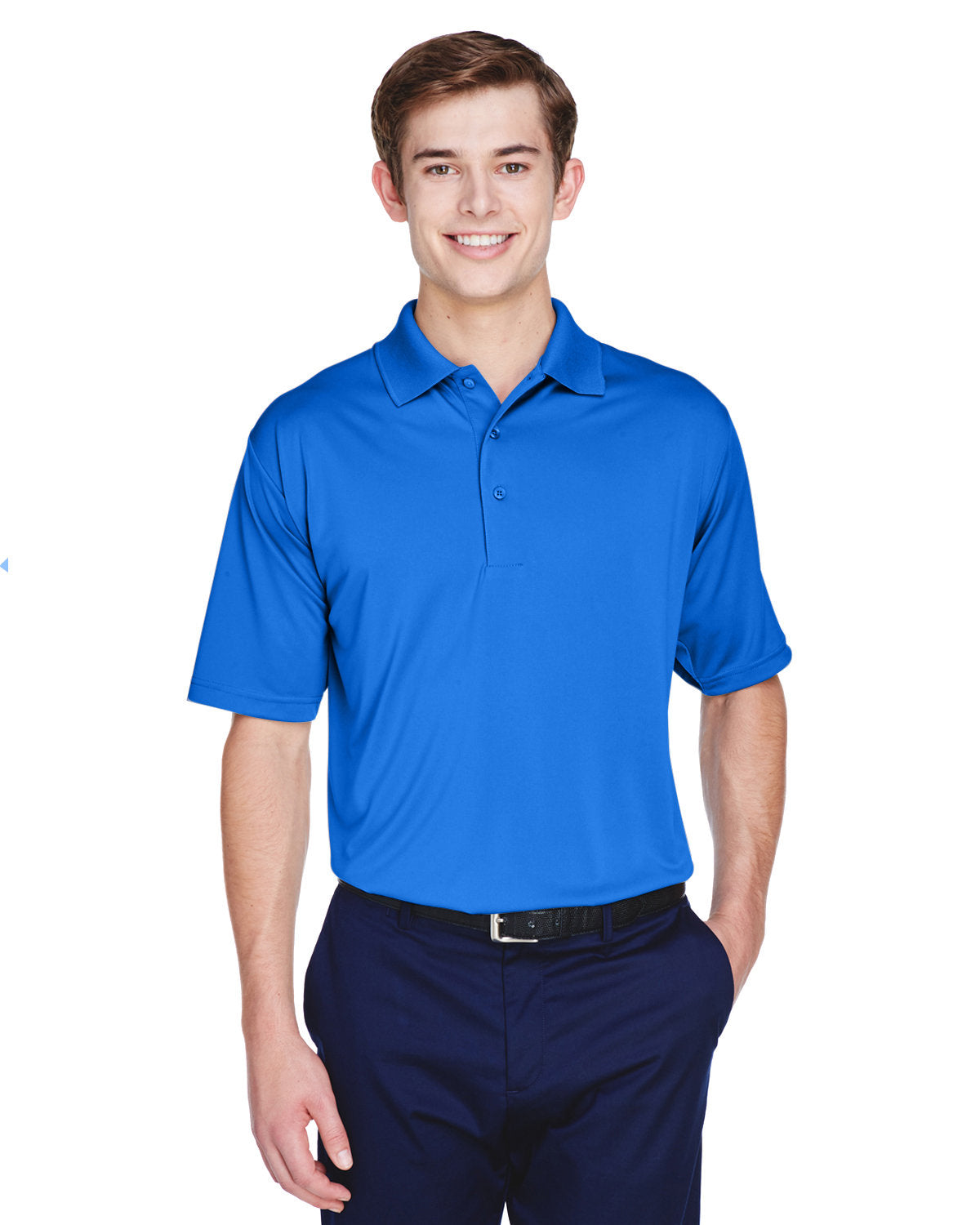  UltraClub Cool & Dry 8-Star Elite Performance Interlock Polo-Men's Polos-UltraClub-Royal-S-Thread Logic