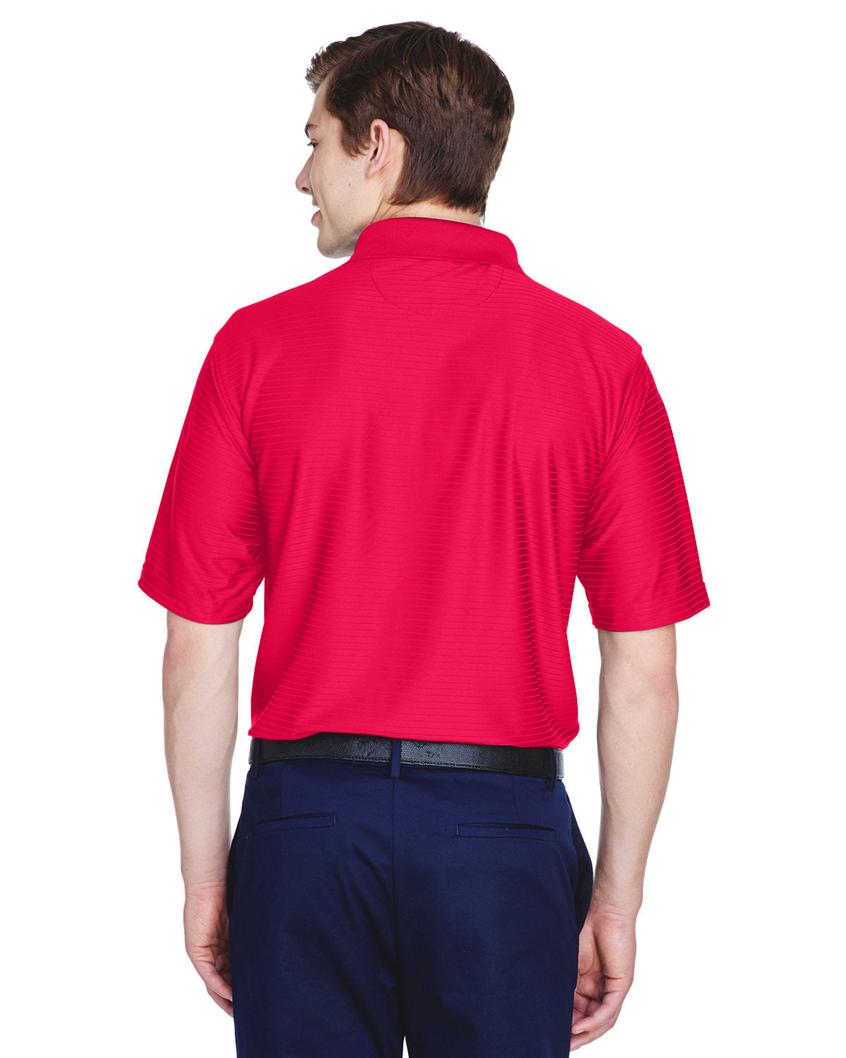 no-logo UltraClub Cool & Dry Elite Tonal Stripe Performance Polo-Men's Polos-UltraClub-Thread Logic