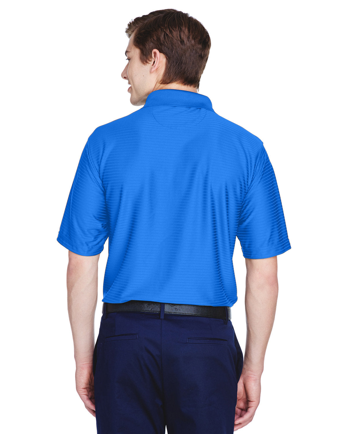 no-logo UltraClub Cool & Dry Elite Tonal Stripe Performance Polo-Men's Polos-UltraClub-Thread Logic