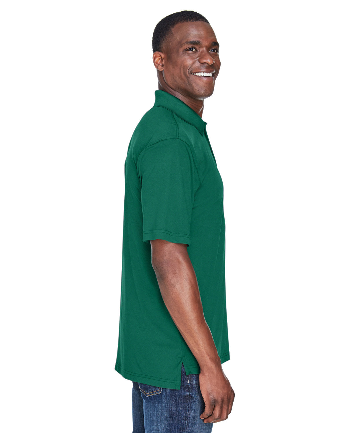 no-logo UltraClub Cool & Dry Sport Performance Interlock Polo-Men's Polos-UltraClub-Thread Logic