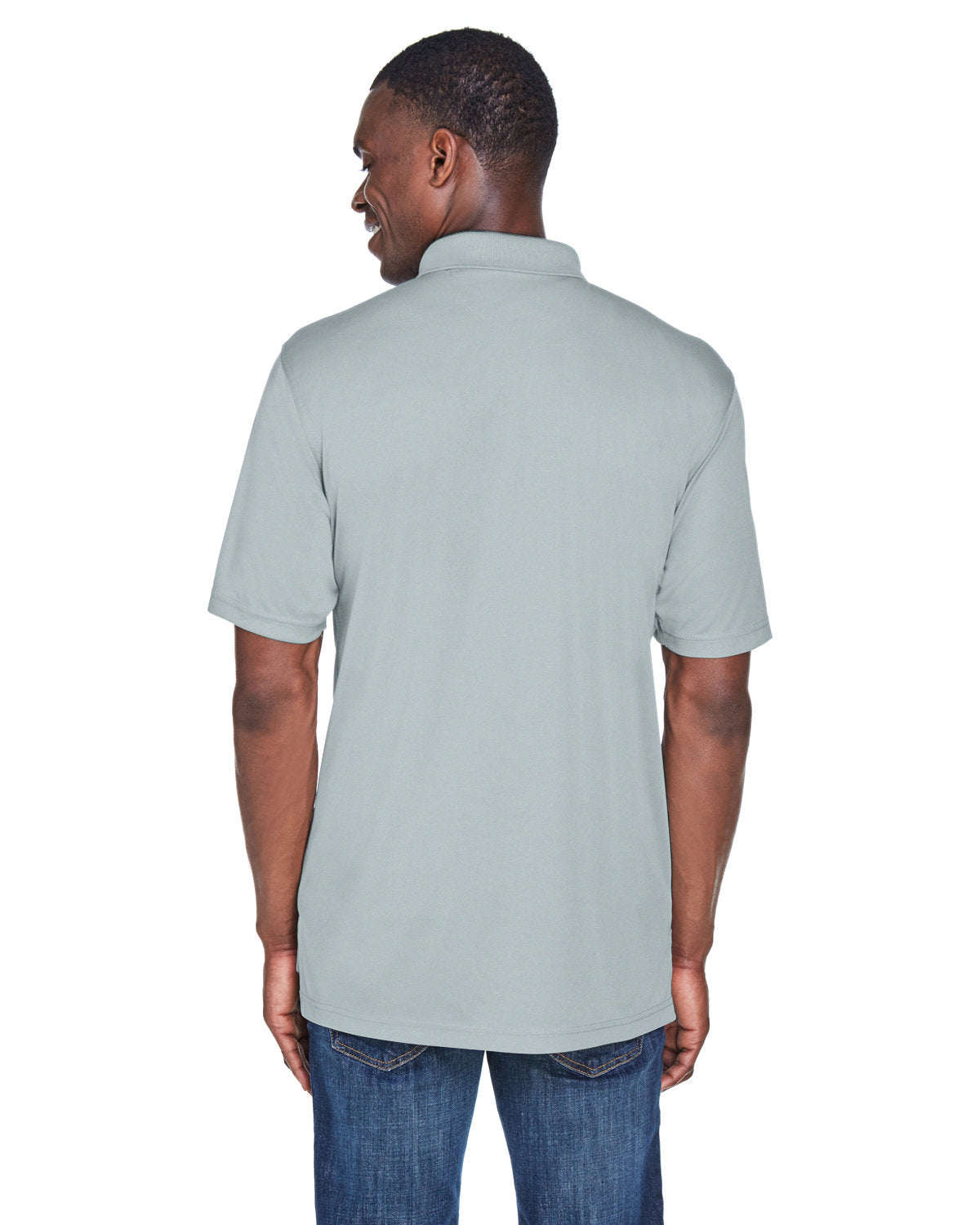 no-logo UltraClub Cool & Dry Sport Performance Interlock Polo-Men's Polos-UltraClub-Thread Logic