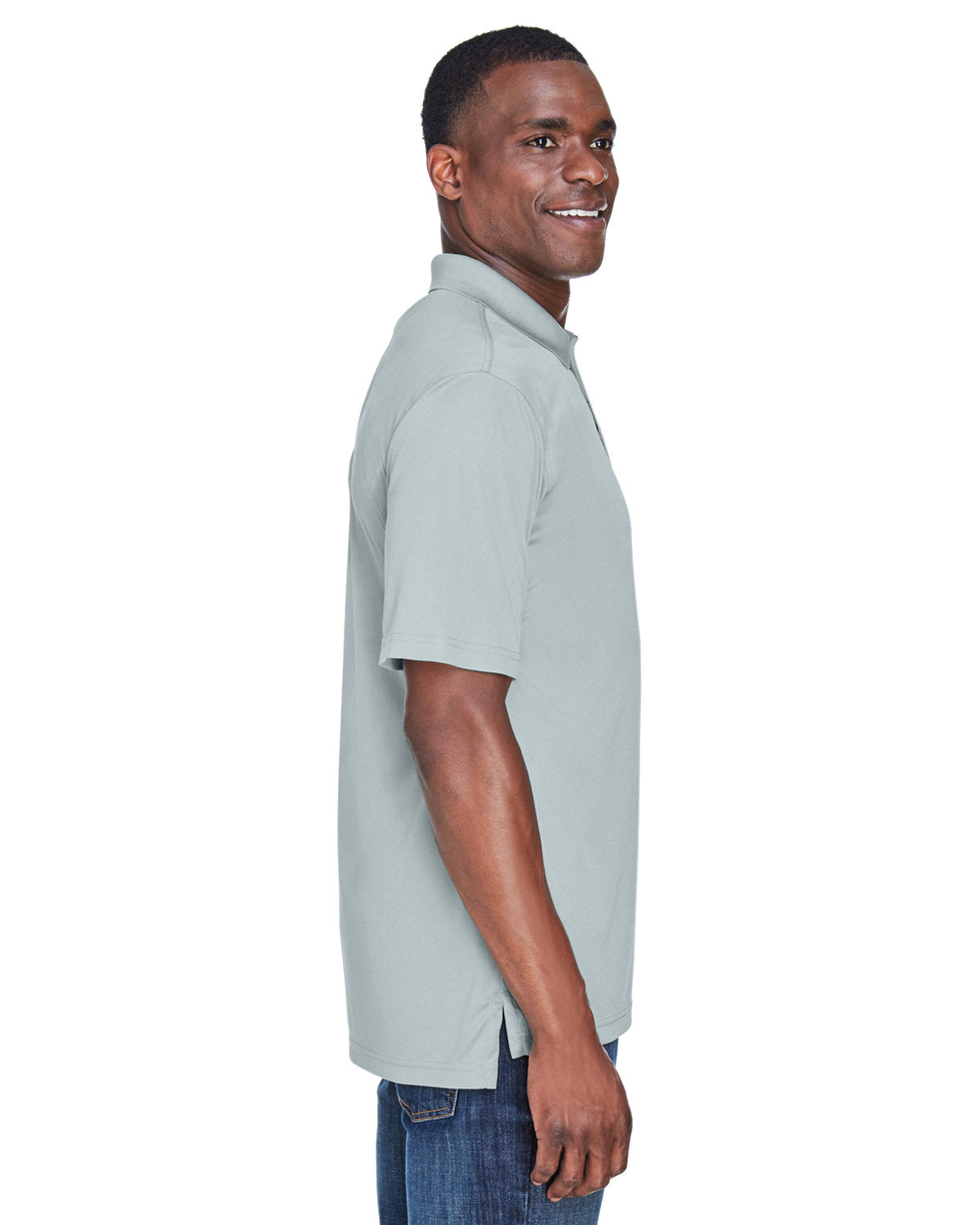 no-logo UltraClub Cool & Dry Sport Performance Interlock Polo-Men's Polos-UltraClub-Thread Logic