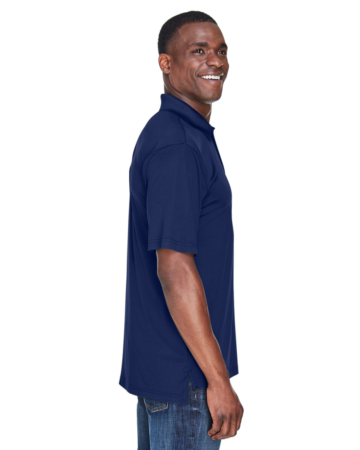 no-logo UltraClub Cool & Dry Sport Performance Interlock Polo-Men's Polos-UltraClub-Thread Logic
