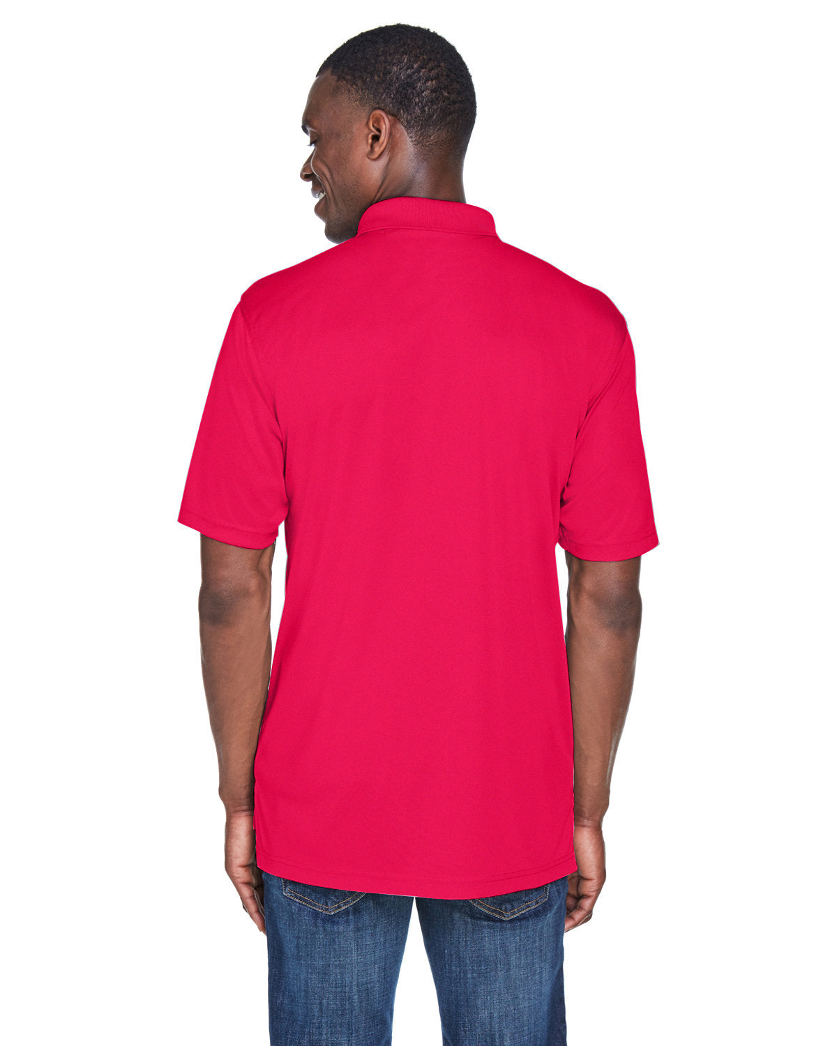 no-logo UltraClub Cool & Dry Sport Performance Interlock Polo-Men's Polos-UltraClub-Thread Logic