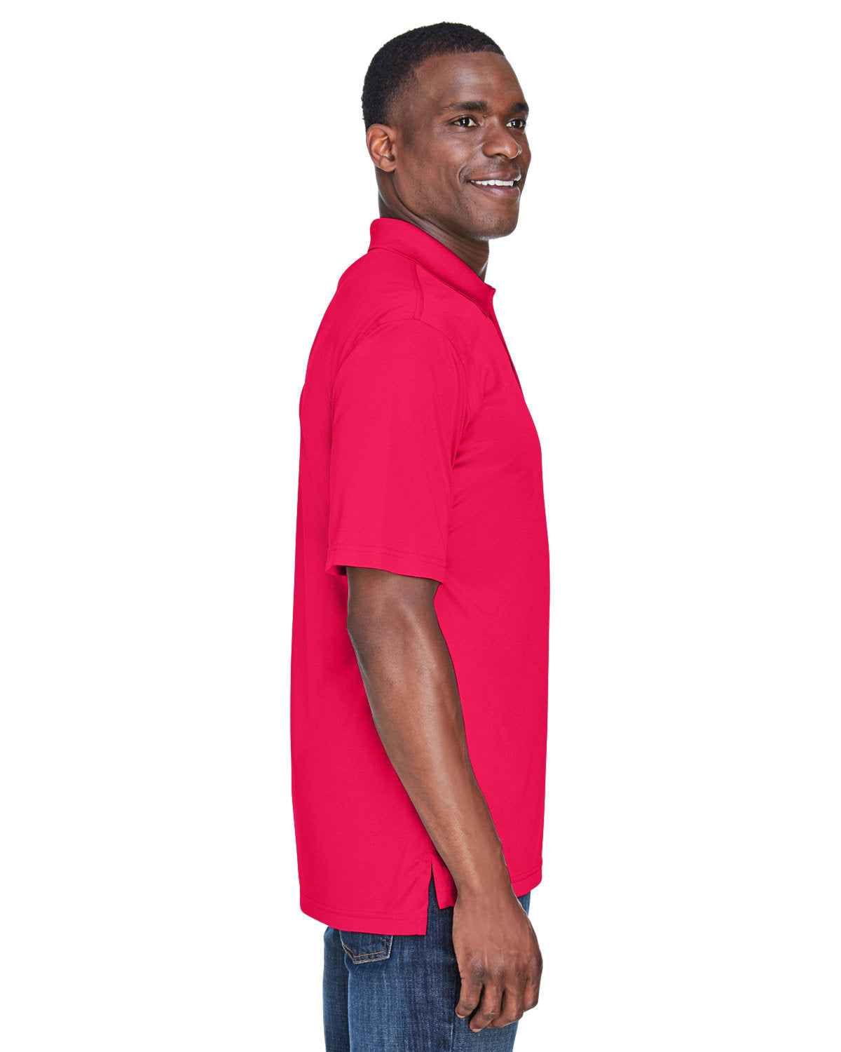 no-logo UltraClub Cool & Dry Sport Performance Interlock Polo-Men's Polos-UltraClub-Thread Logic