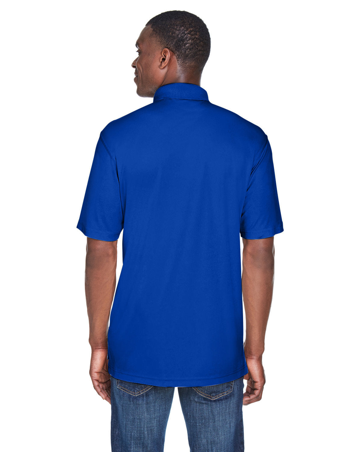 no-logo UltraClub Cool & Dry Sport Performance Interlock Polo-Men's Polos-UltraClub-Thread Logic