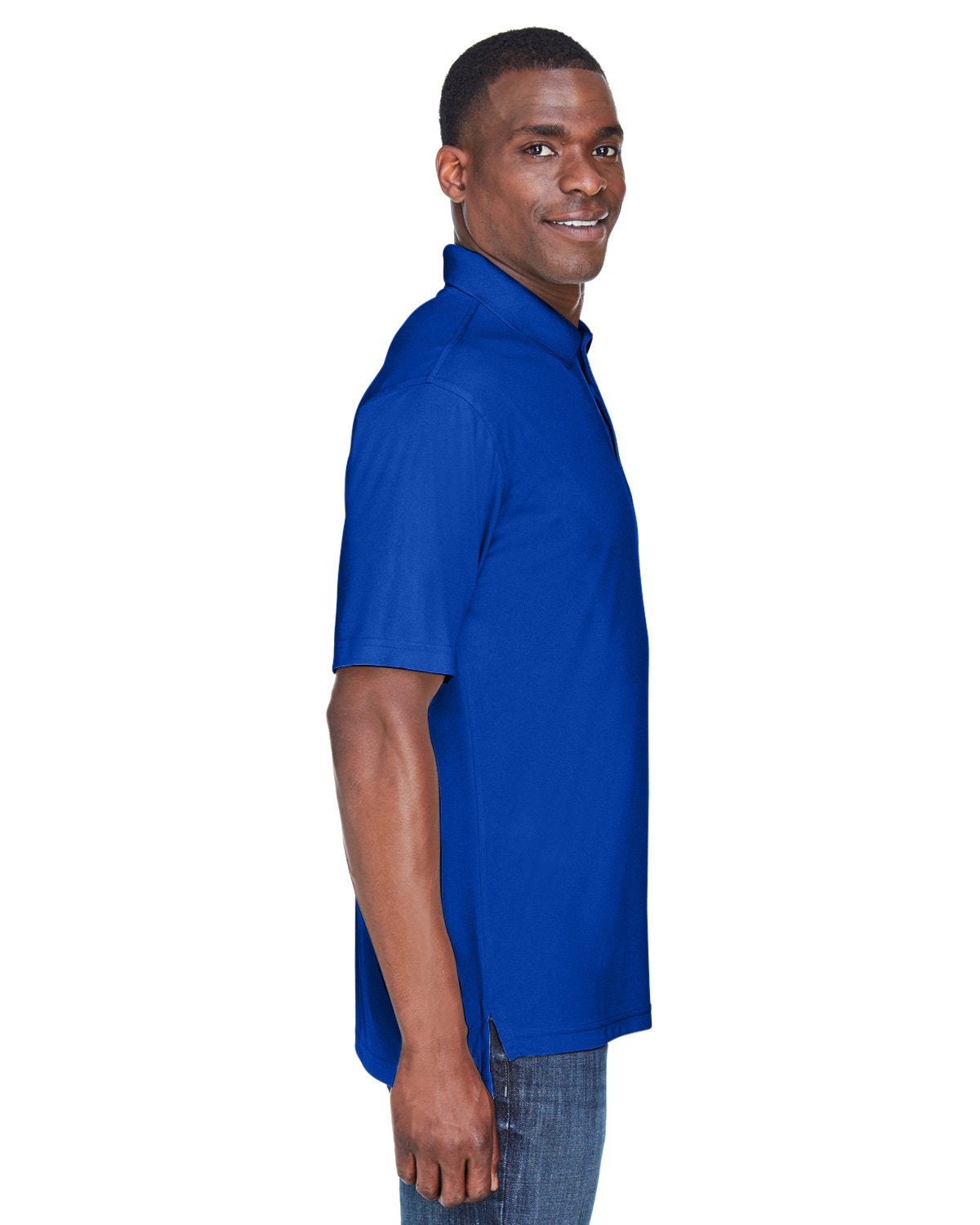 no-logo UltraClub Cool & Dry Sport Performance Interlock Polo-Men's Polos-UltraClub-Thread Logic