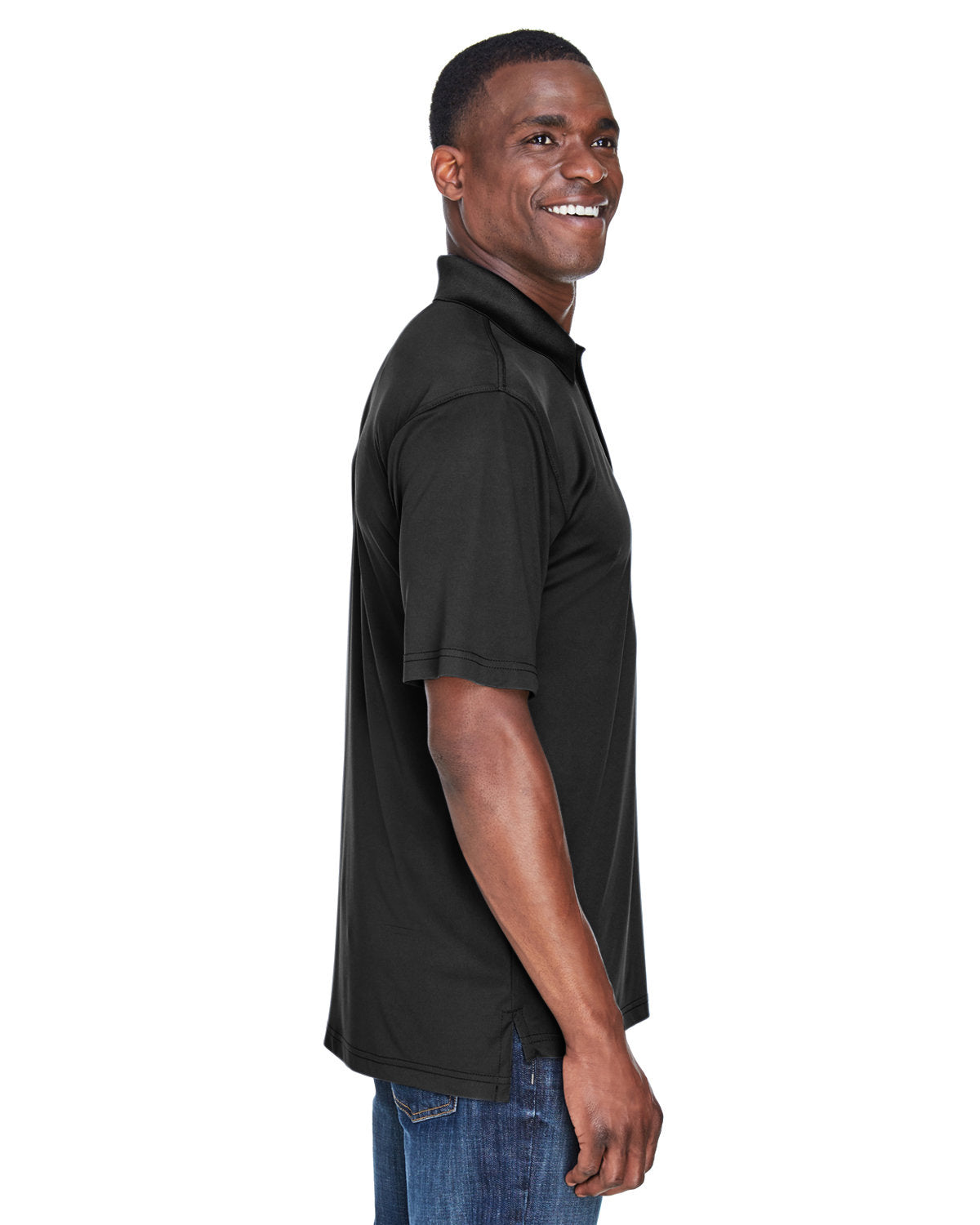 no-logo UltraClub Cool & Dry Sport Performance Interlock Polo-Men's Polos-UltraClub-Thread Logic