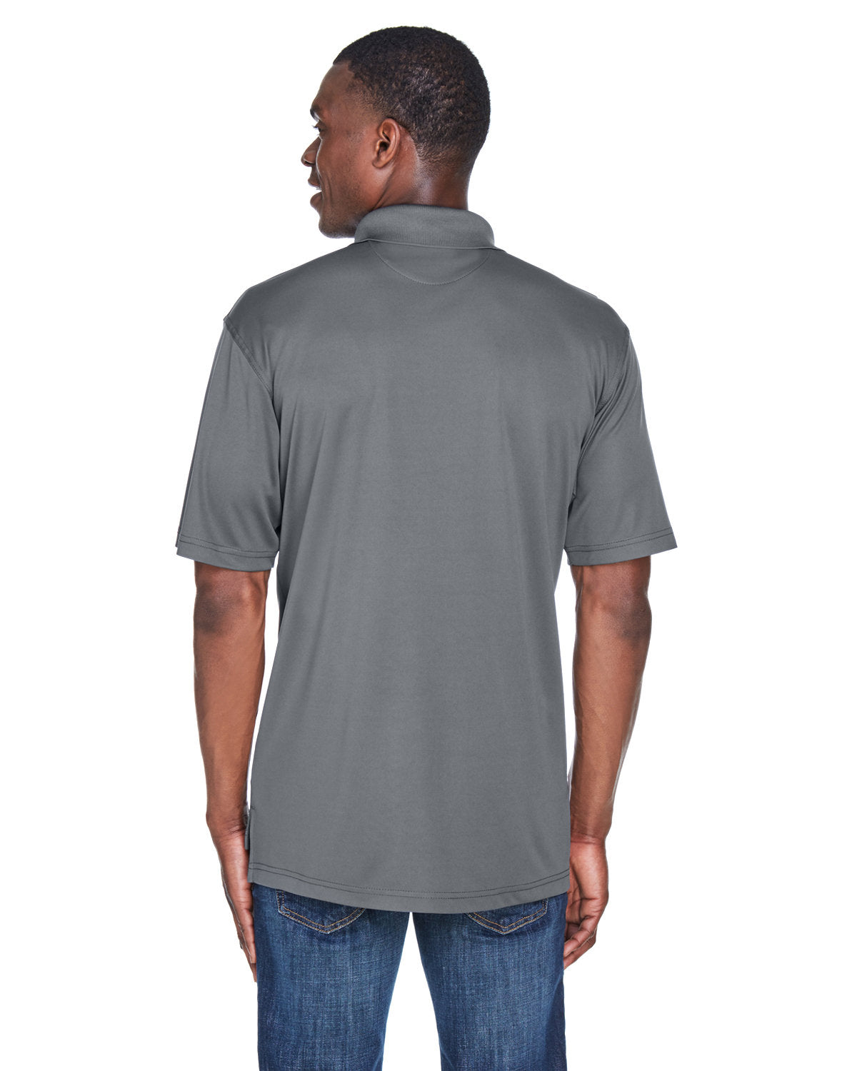 no-logo UltraClub Cool & Dry Sport Performance Interlock Polo-Men's Polos-UltraClub-Thread Logic