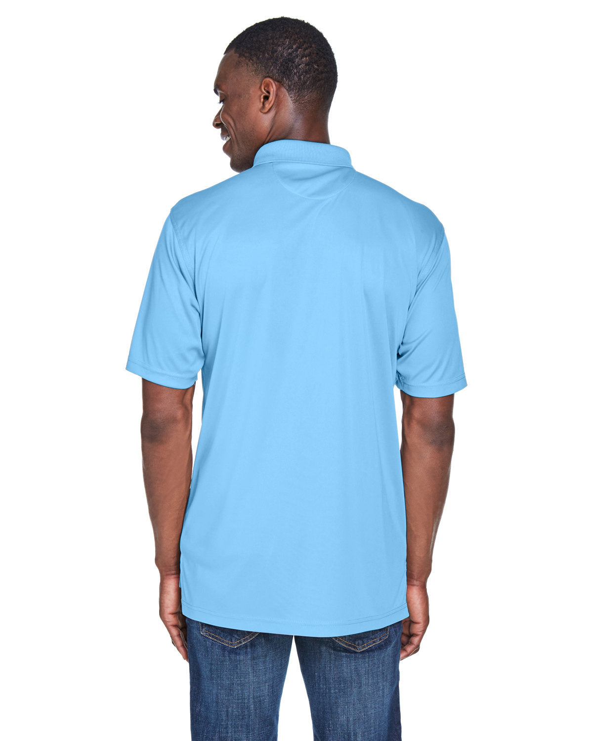no-logo UltraClub Cool & Dry Sport Performance Interlock Polo-Men's Polos-UltraClub-Thread Logic