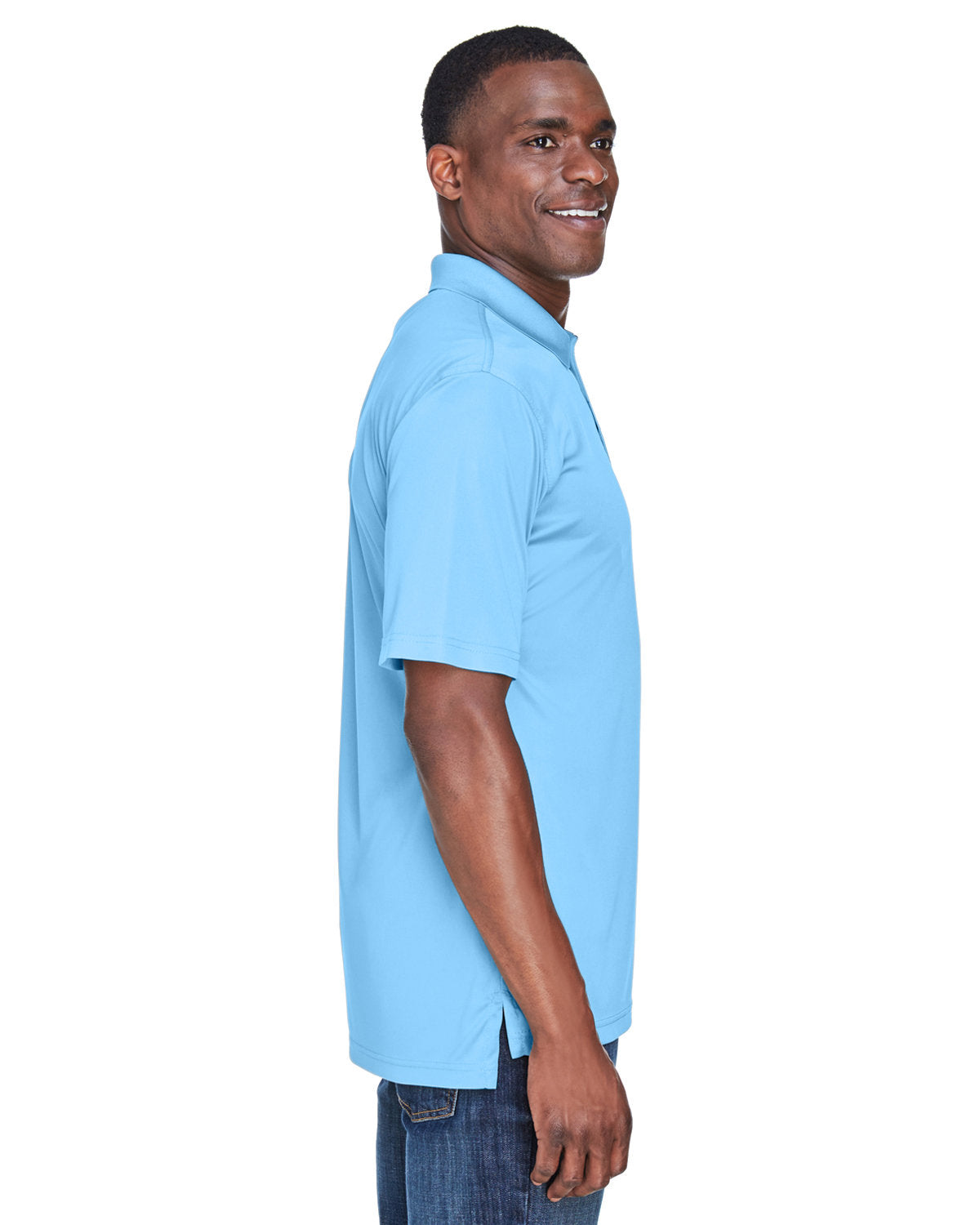 no-logo UltraClub Cool & Dry Sport Performance Interlock Polo-Men's Polos-UltraClub-Thread Logic