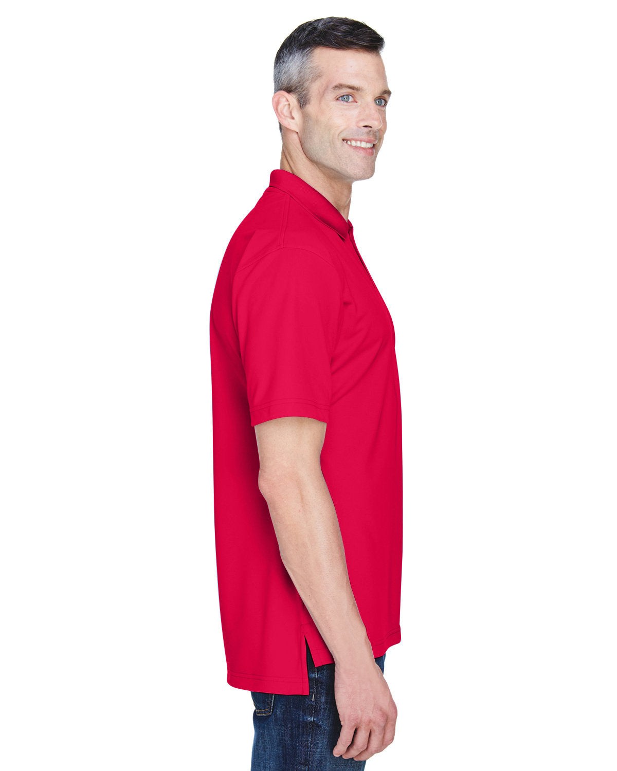 no-logo UltraClub Cool & Dry Stain-Release Performance Polo-Men's Polos-UltraClub-Thread Logic