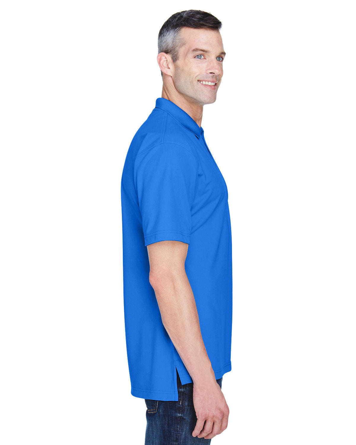no-logo UltraClub Cool & Dry Stain-Release Performance Polo-Men's Polos-UltraClub-Thread Logic