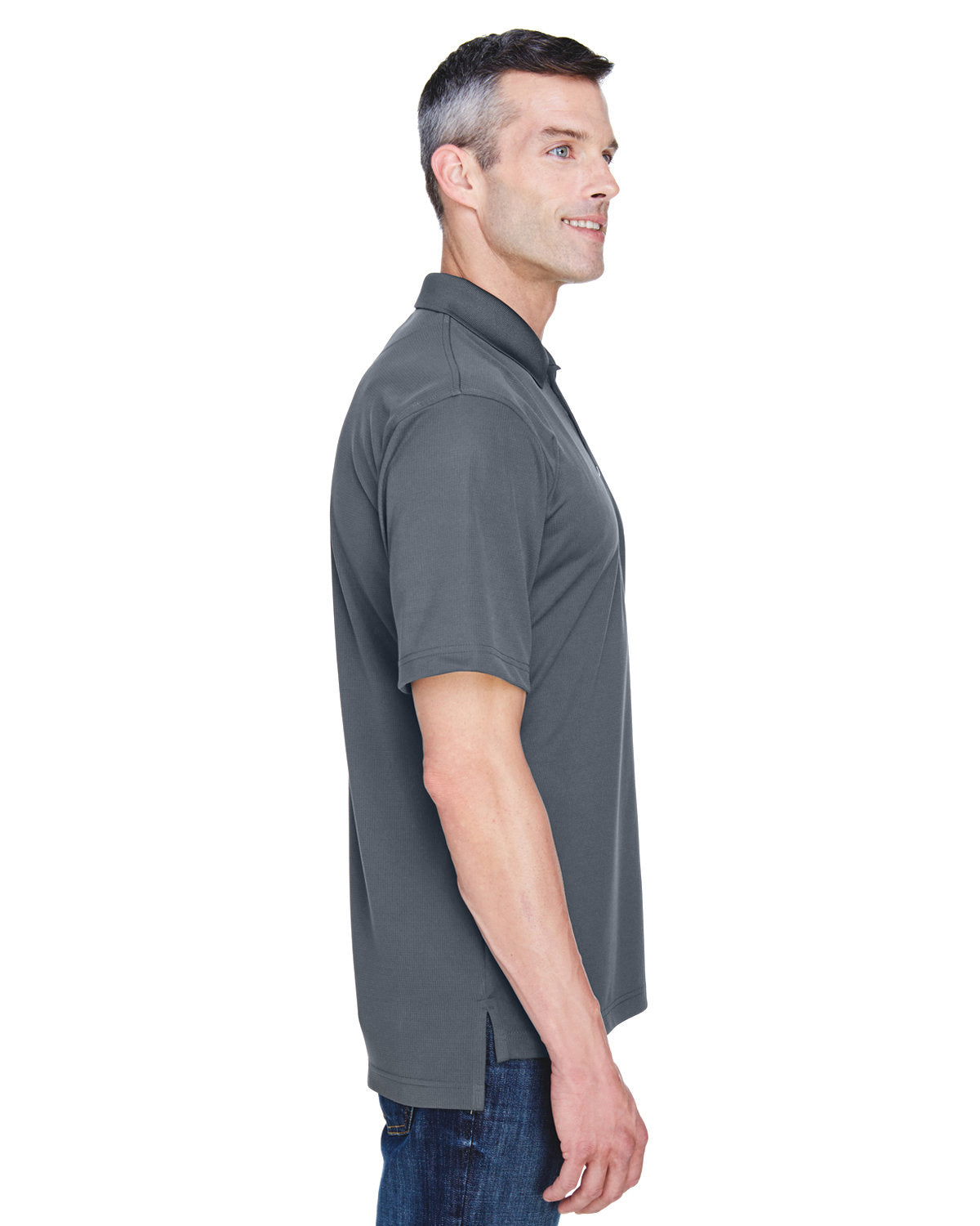 no-logo UltraClub Cool & Dry Stain-Release Performance Polo-Men's Polos-UltraClub-Thread Logic