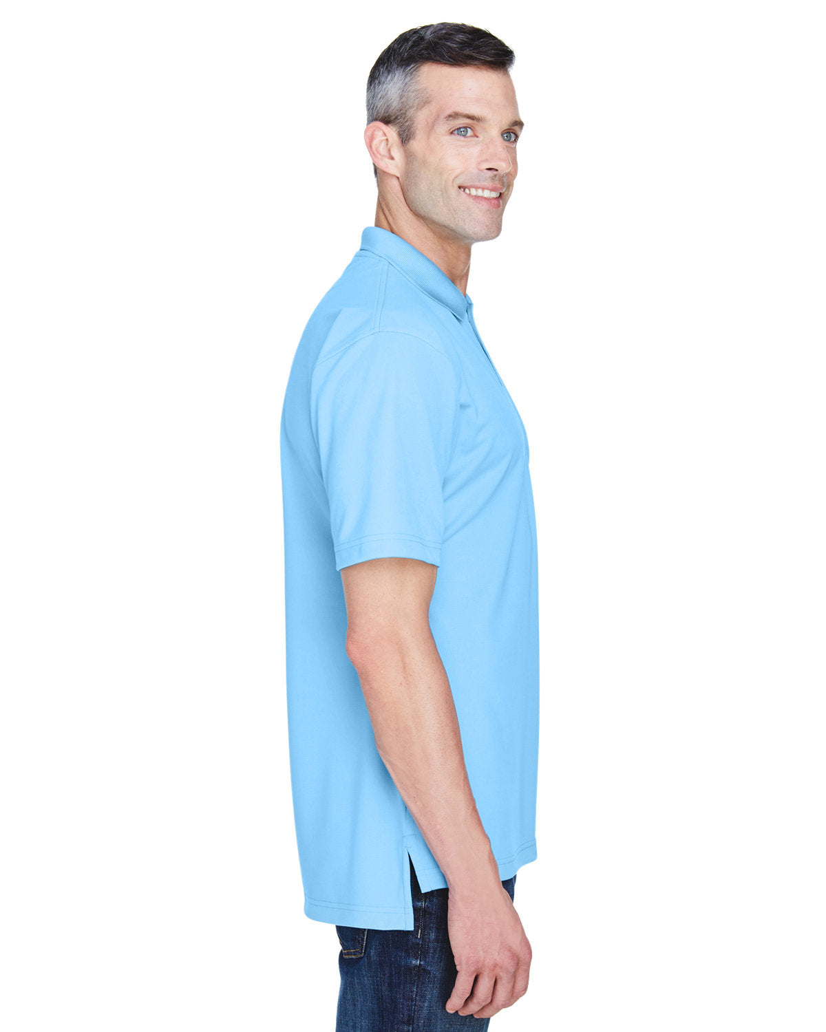 no-logo UltraClub Cool & Dry Stain-Release Performance Polo-Men's Polos-UltraClub-Thread Logic