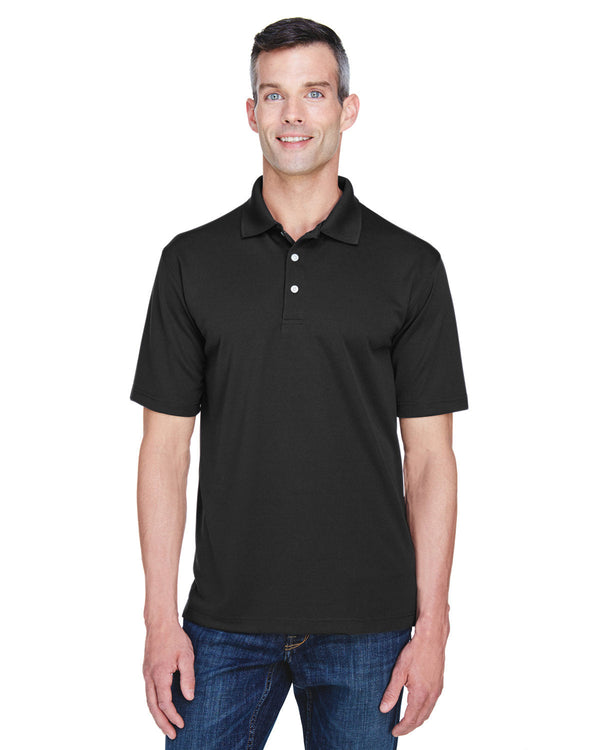  UltraClub Cool & Dry Stain-Release Performance Polo-Men's Polos-UltraClub-Black-S-Thread Logic