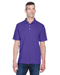  UltraClub Cool & Dry Stain-Release Performance Polo-Men's Polos-UltraClub-Purple-S-Thread Logic
