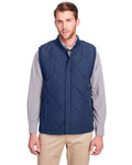  UltraClub Dawson Quilted Hacking Vest-Men's Layering-UltraClub-Navy-S-Thread Logic