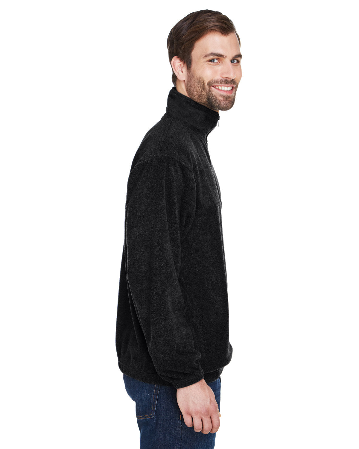 no-logo UltraClub Iceberg Fleece Quarter-Zip Pullover-Men's Layering-UltraClub-Thread Logic