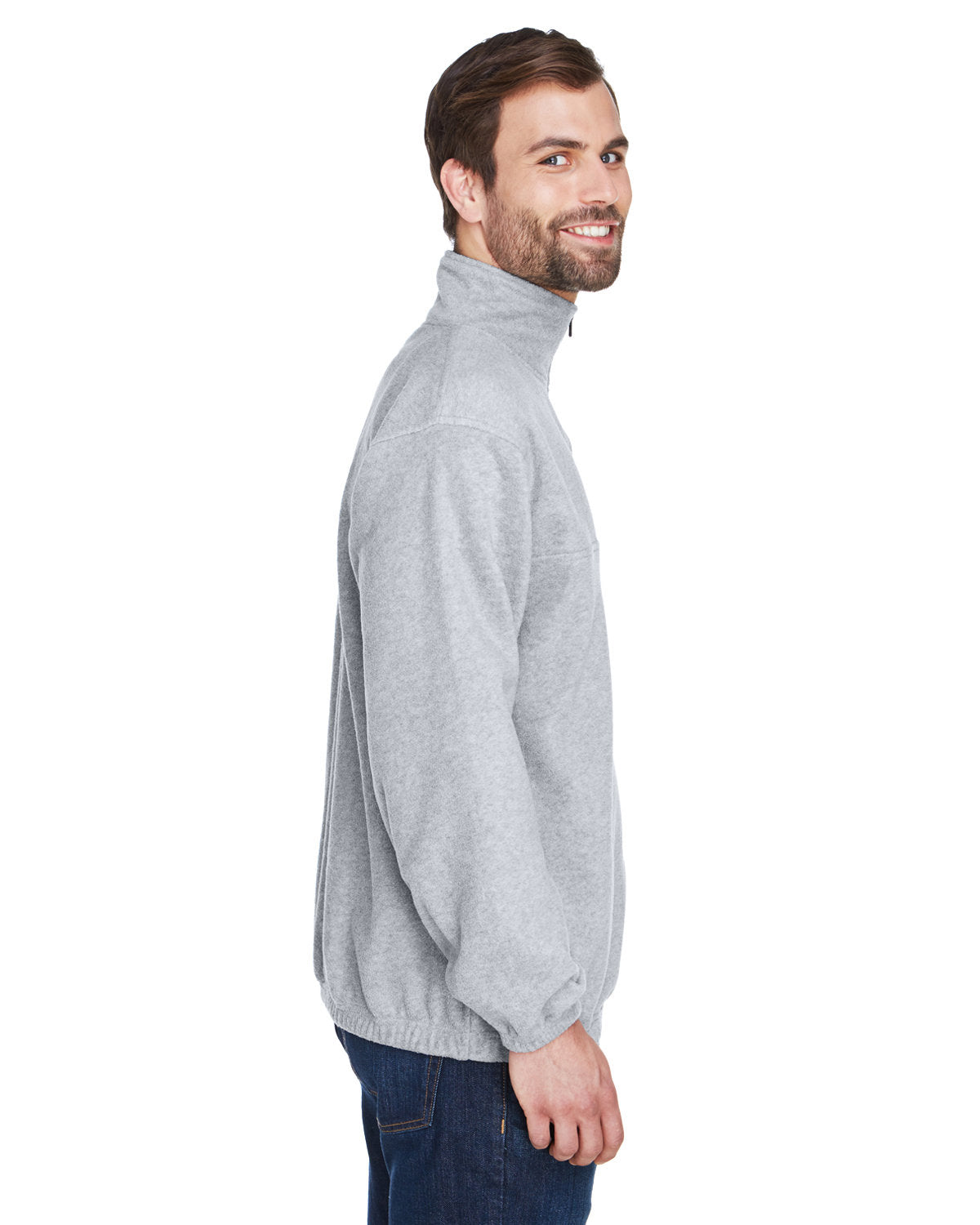 no-logo UltraClub Iceberg Fleece Quarter-Zip Pullover-Men's Layering-UltraClub-Thread Logic