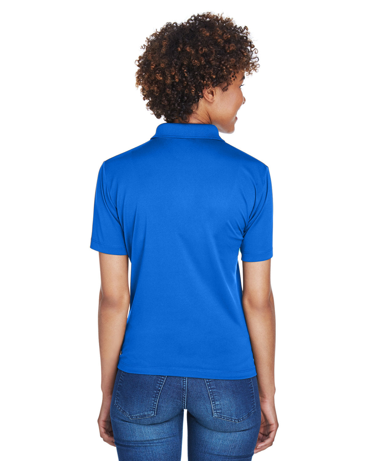 no-logo UltraClub Ladies Cool & Dry 8-Star Elite Performance Interlock Polo-Ladies Polos-UltraClub-Thread Logic