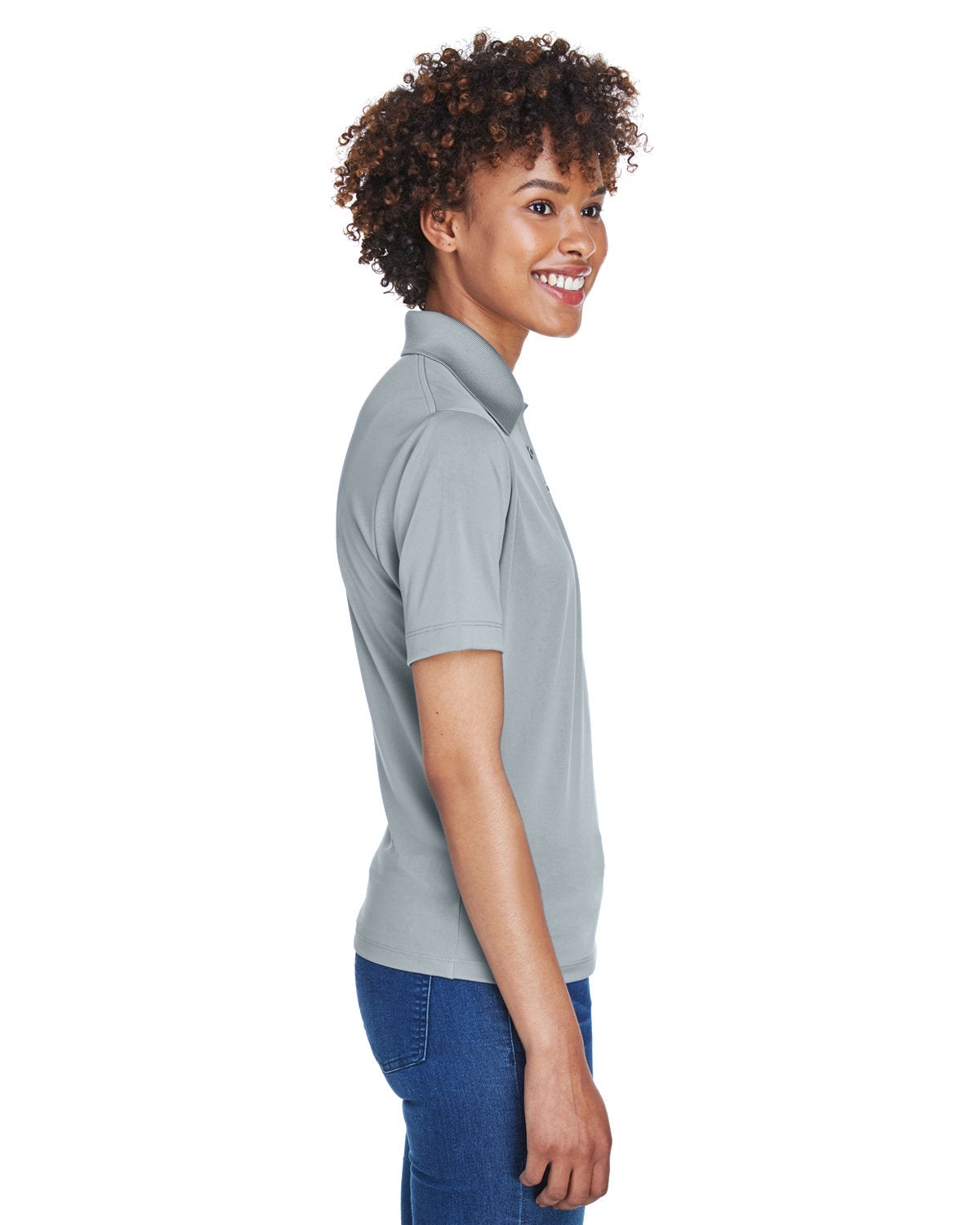 no-logo UltraClub Ladies Cool & Dry 8-Star Elite Performance Interlock Polo-Ladies Polos-UltraClub-Thread Logic