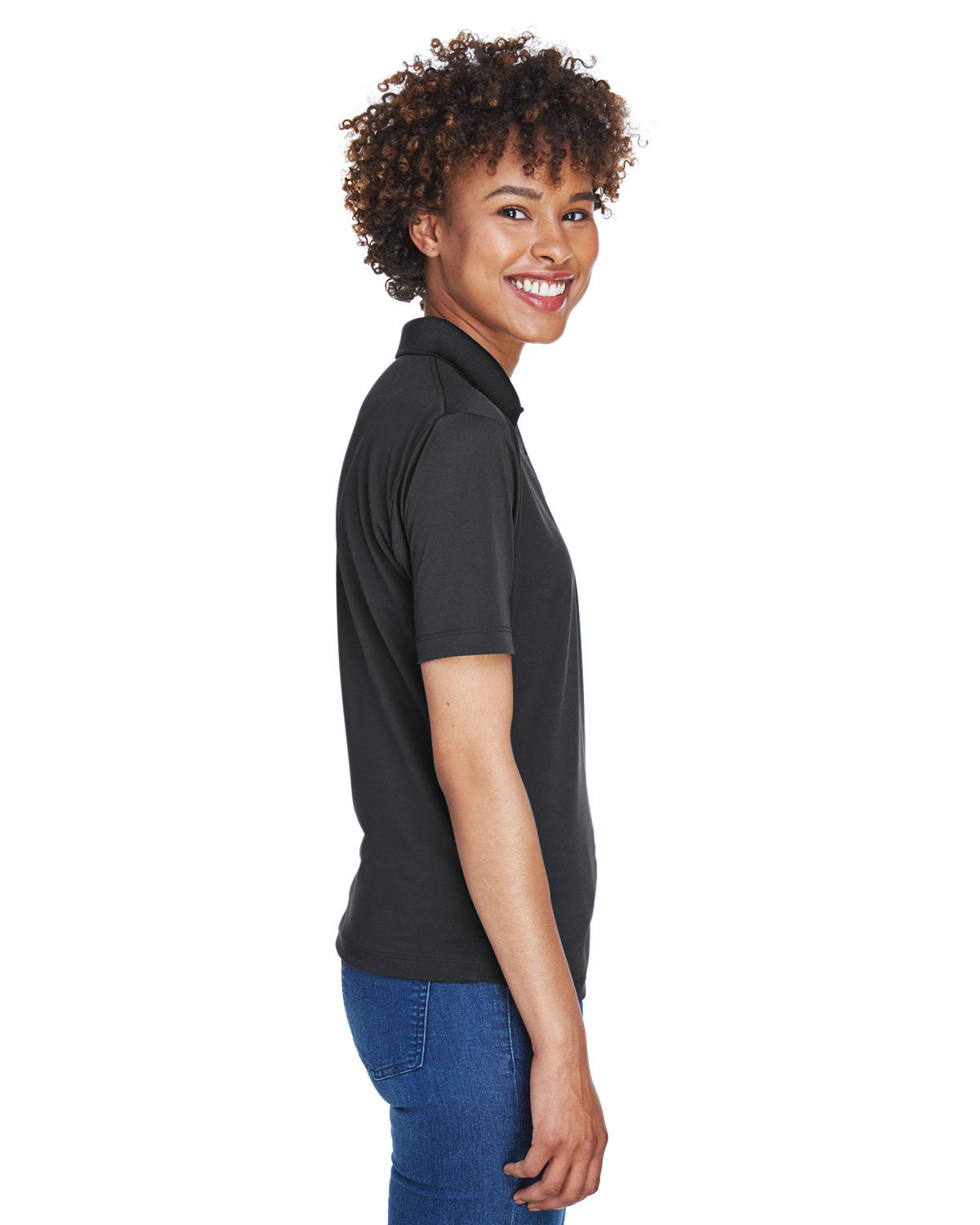 no-logo UltraClub Ladies Cool & Dry 8-Star Elite Performance Interlock Polo-Ladies Polos-UltraClub-Thread Logic