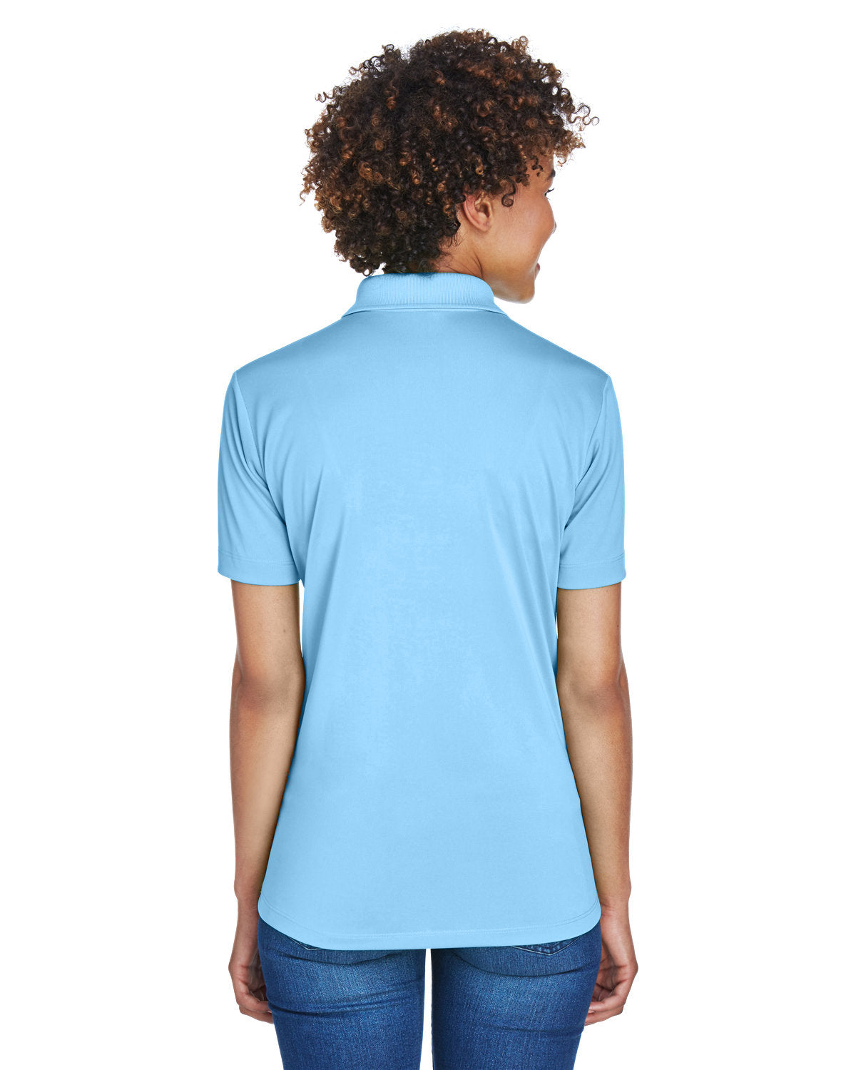 no-logo UltraClub Ladies Cool & Dry 8-Star Elite Performance Interlock Polo-Ladies Polos-UltraClub-Thread Logic