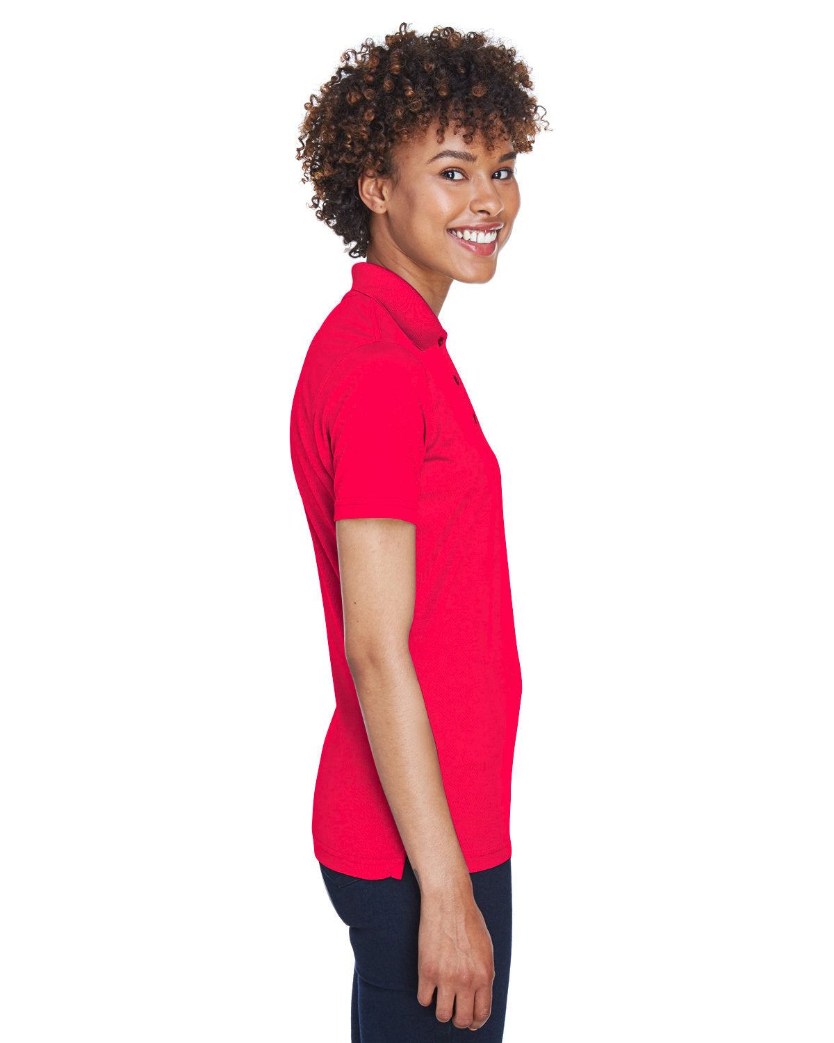 no-logo UltraClub Ladies Cool & Dry Mesh Pique Polo-Ladies Polos-UltraClub-Thread Logic