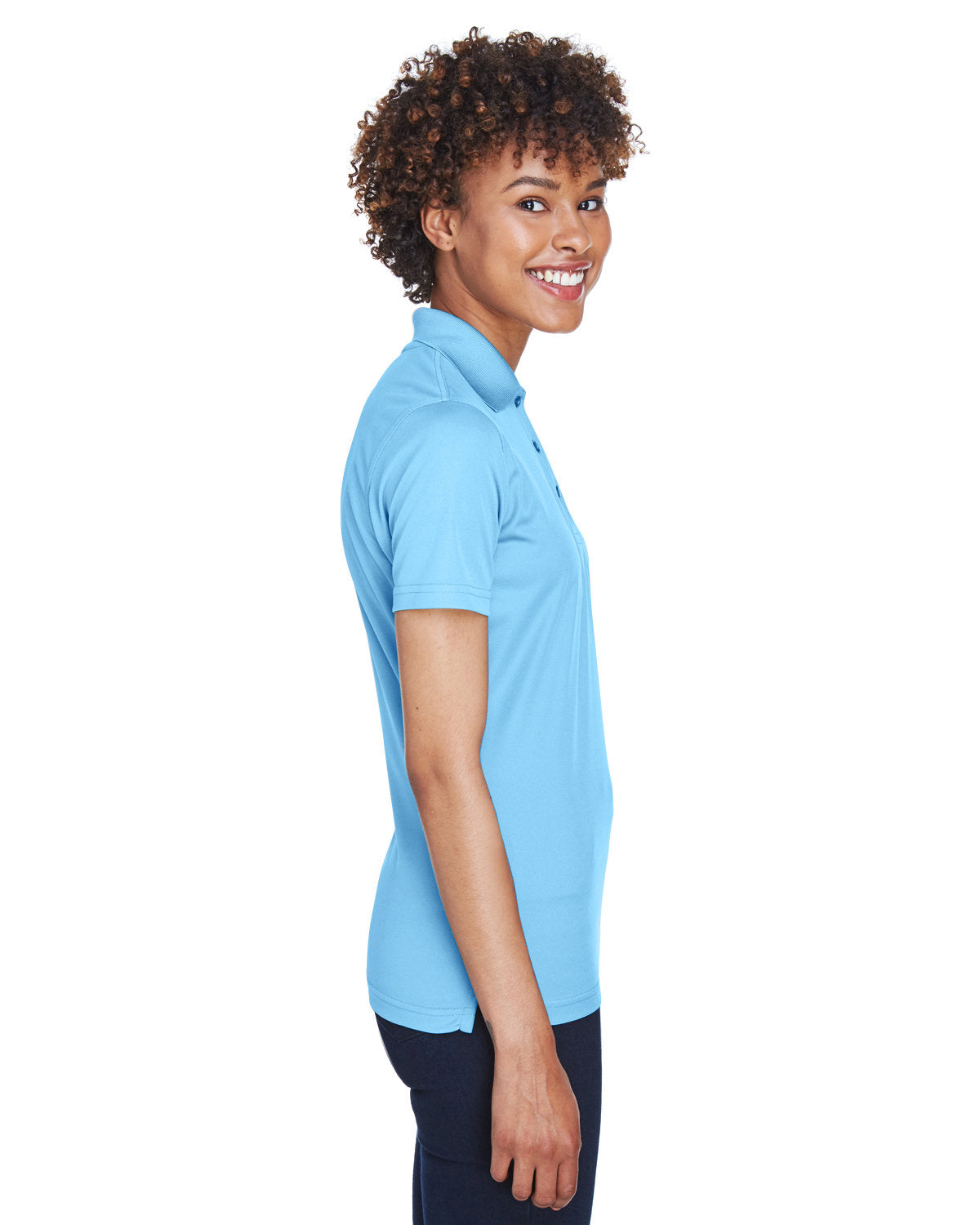 no-logo UltraClub Ladies Cool & Dry Mesh Pique Polo-Ladies Polos-UltraClub-Thread Logic