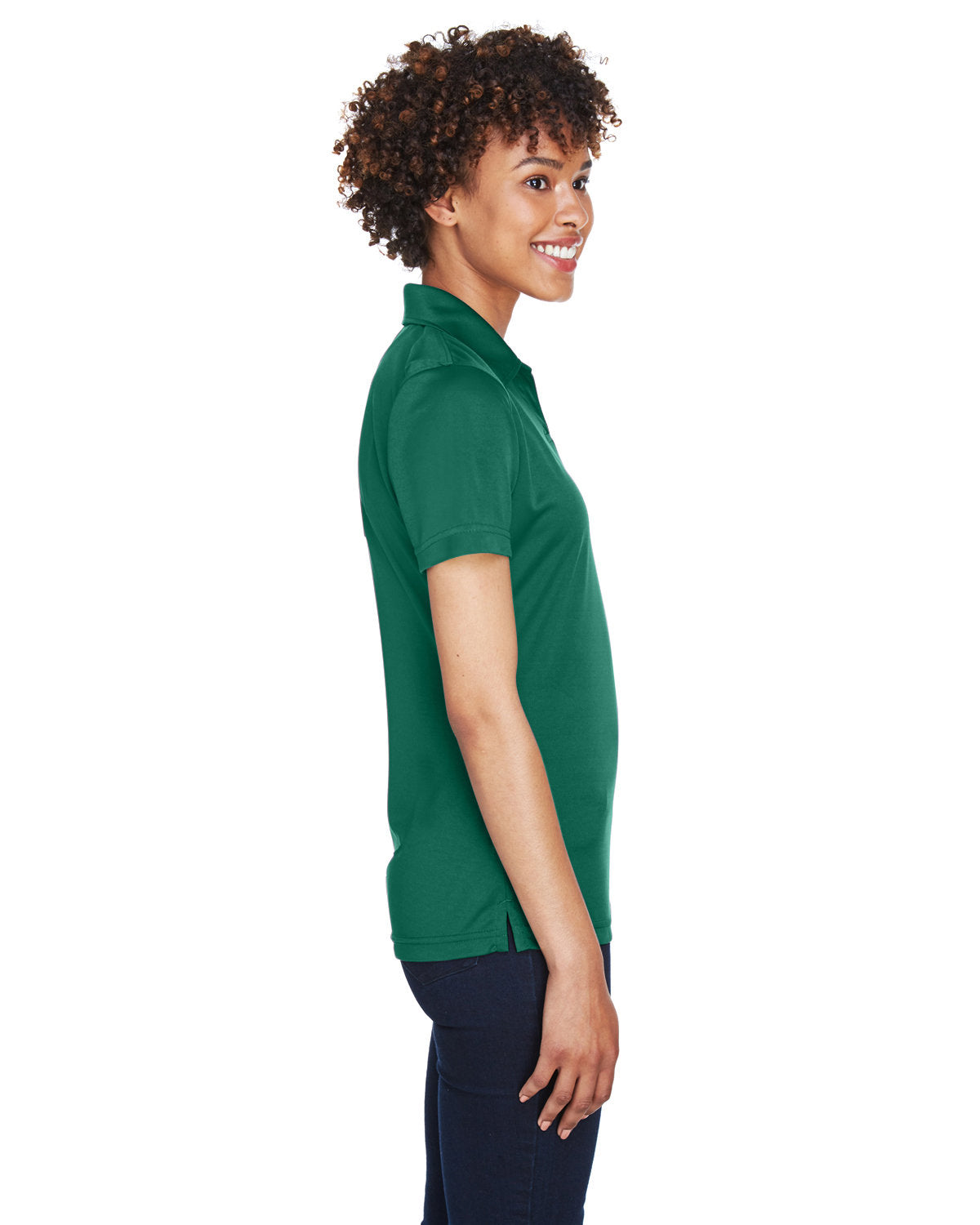 no-logo UltraClub Ladies Cool & Dry Sport Performance Interlock Polo-Ladies Polos-UltraClub-Thread Logic