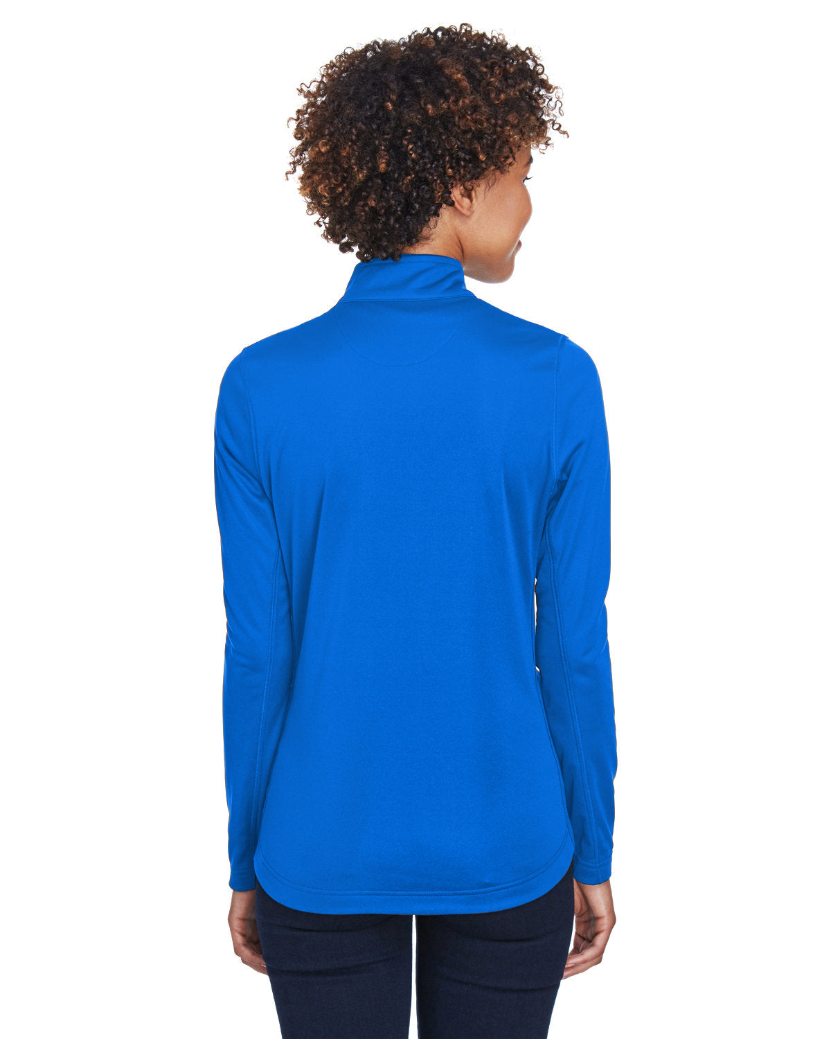no-logo UltraClub Ladies Cool & Dry Sport Quarter-Zip Pullover-Ladies Layering-UltraClub-Thread Logic