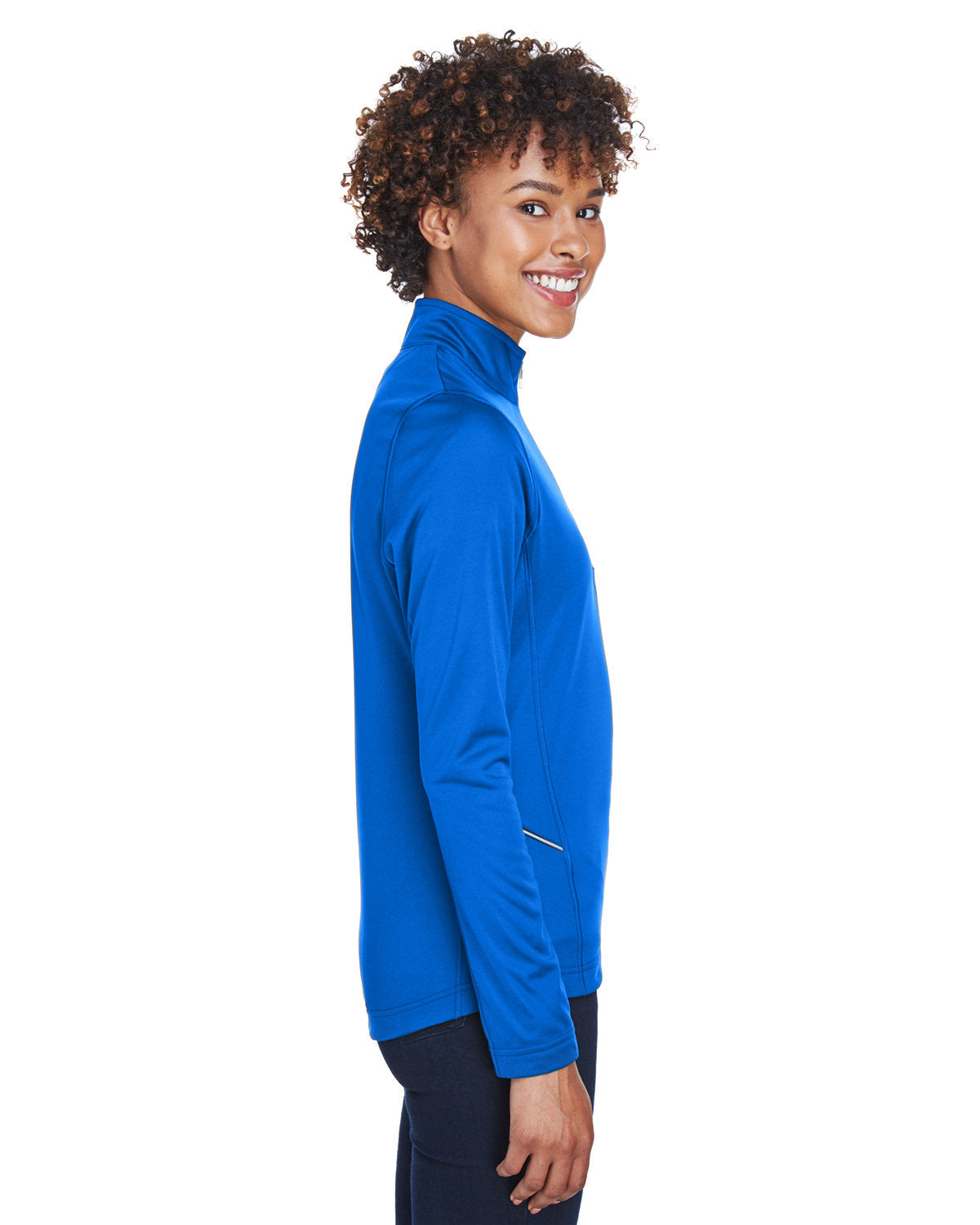 no-logo UltraClub Ladies Cool & Dry Sport Quarter-Zip Pullover-Ladies Layering-UltraClub-Thread Logic