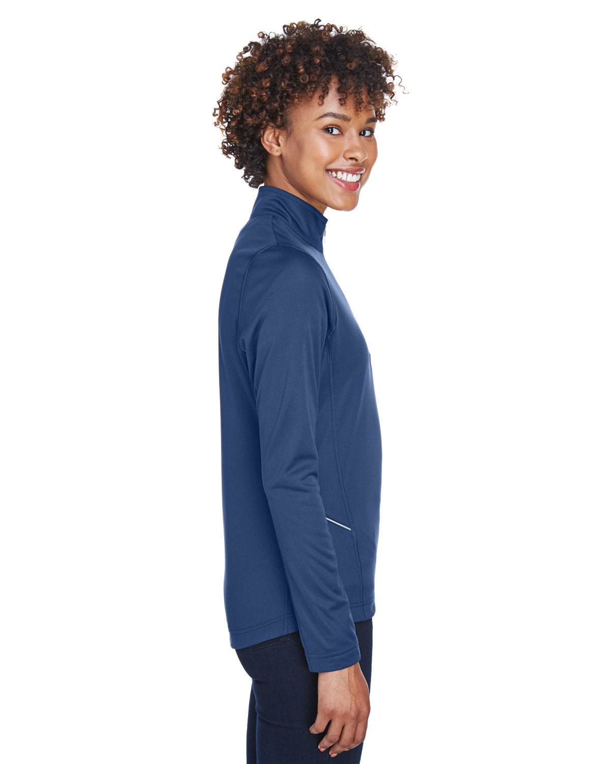 no-logo UltraClub Ladies Cool & Dry Sport Quarter-Zip Pullover-Ladies Layering-UltraClub-Thread Logic