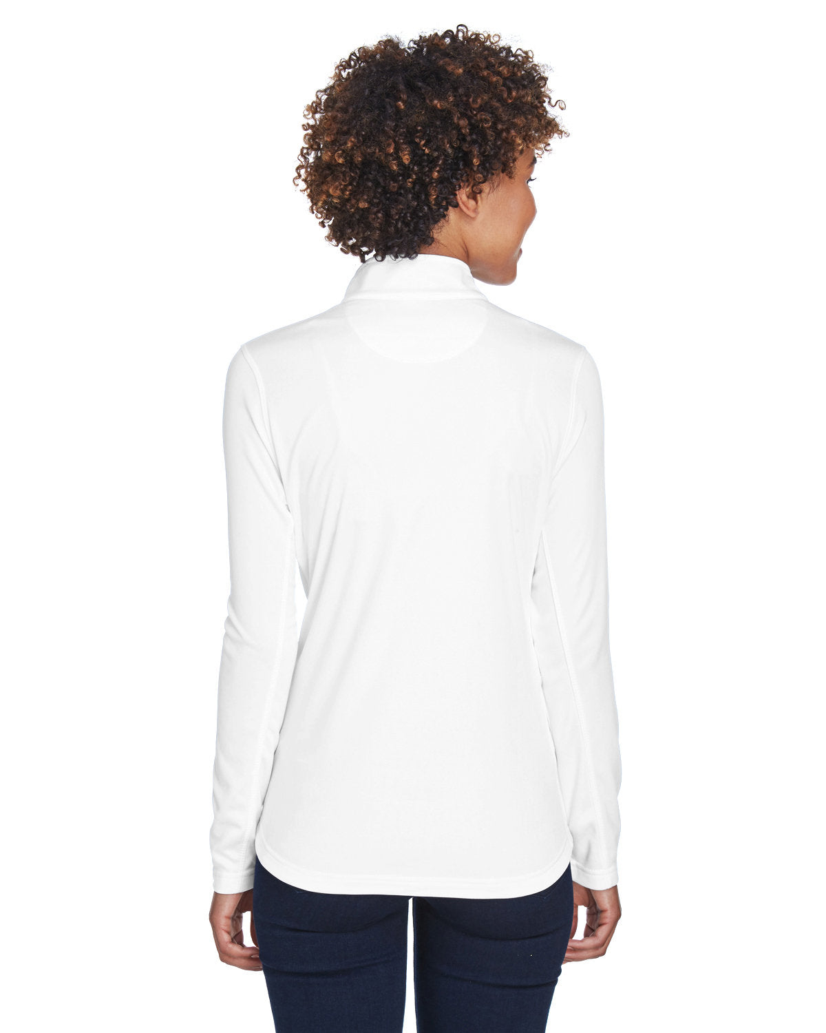 no-logo UltraClub Ladies Cool & Dry Sport Quarter-Zip Pullover-Ladies Layering-UltraClub-Thread Logic