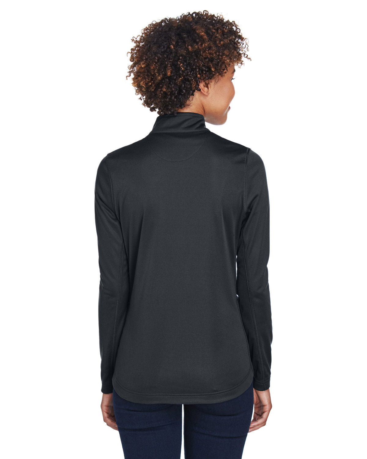 no-logo UltraClub Ladies Cool & Dry Sport Quarter-Zip Pullover-Ladies Layering-UltraClub-Thread Logic