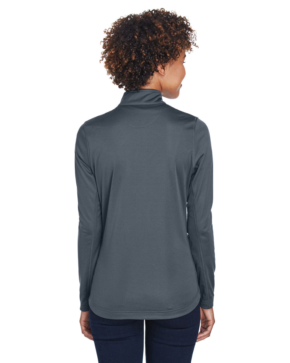 no-logo UltraClub Ladies Cool & Dry Sport Quarter-Zip Pullover-Ladies Layering-UltraClub-Thread Logic