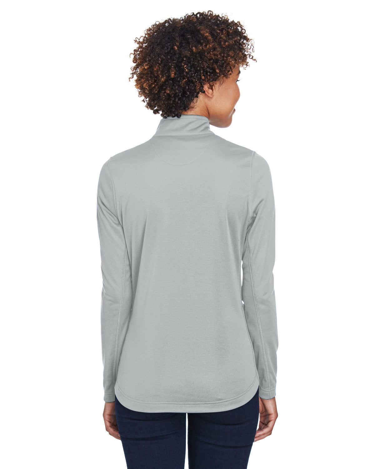 no-logo UltraClub Ladies Cool & Dry Sport Quarter-Zip Pullover-Ladies Layering-UltraClub-Thread Logic