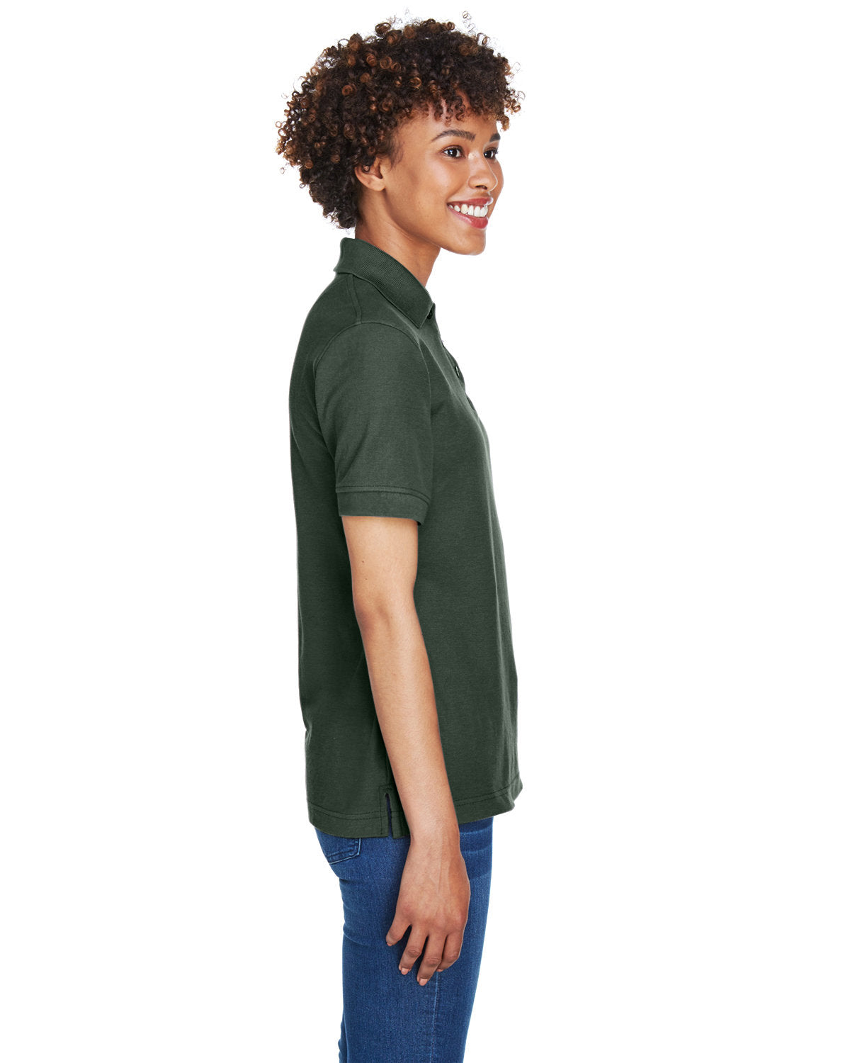 no-logo UltraClub Ladies Whisper Pique Polo-Ladies Polos-UltraClub-Thread Logic