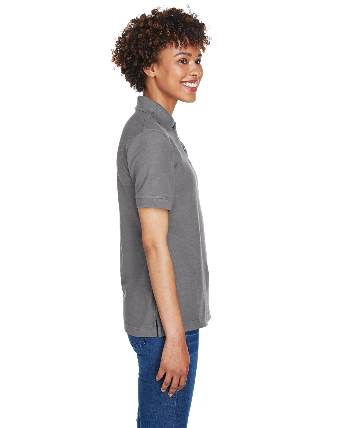 no-logo UltraClub Ladies Whisper Pique Polo-Ladies Polos-UltraClub-Thread Logic