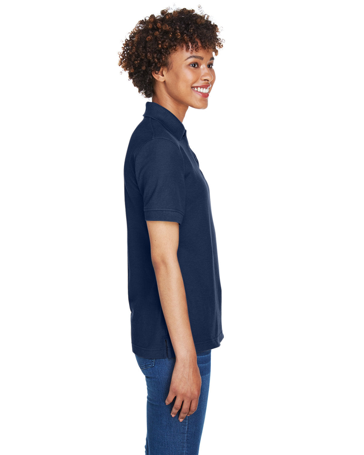 no-logo UltraClub Ladies Whisper Pique Polo-Ladies Polos-UltraClub-Thread Logic