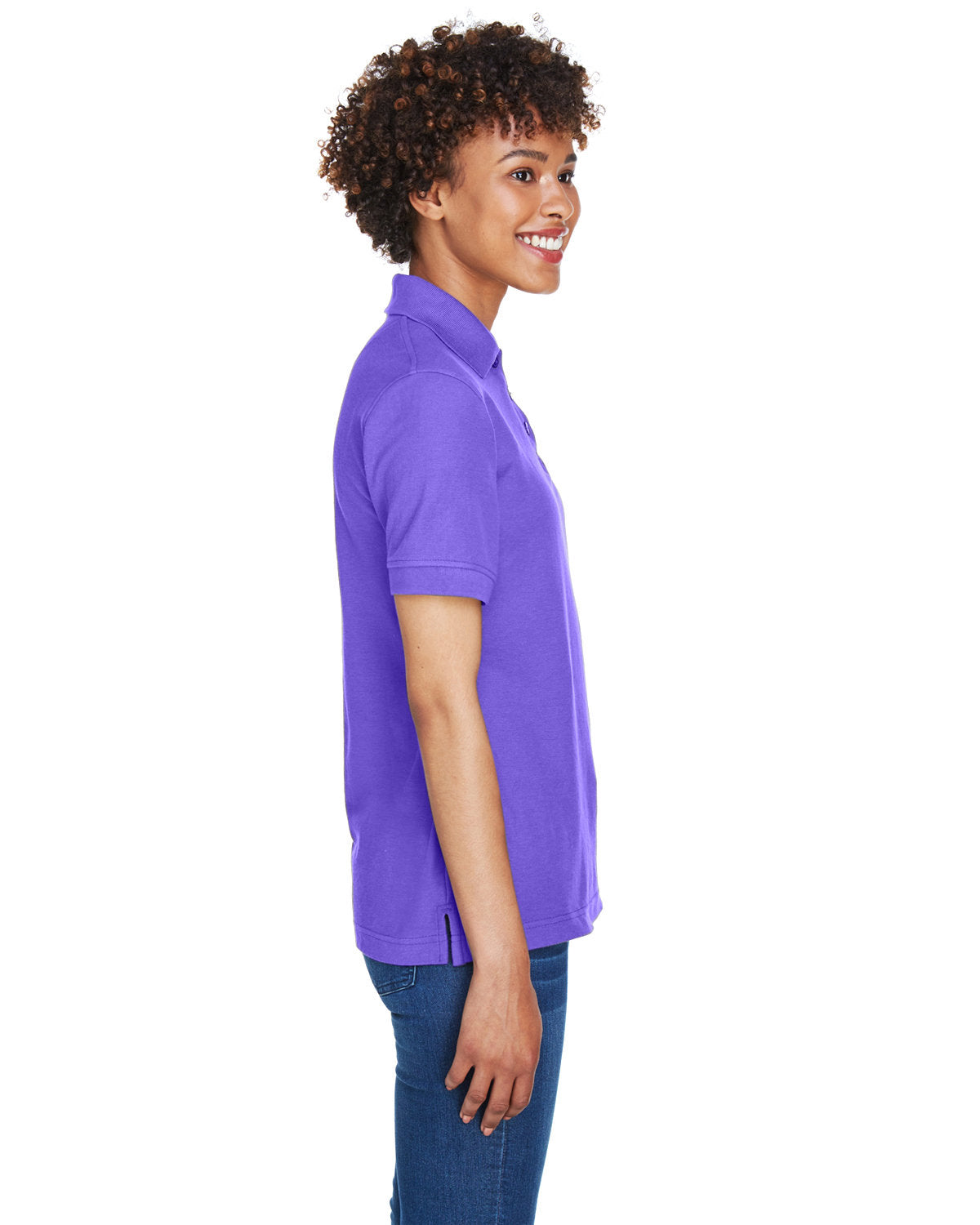 no-logo UltraClub Ladies Whisper Pique Polo-Ladies Polos-UltraClub-Thread Logic