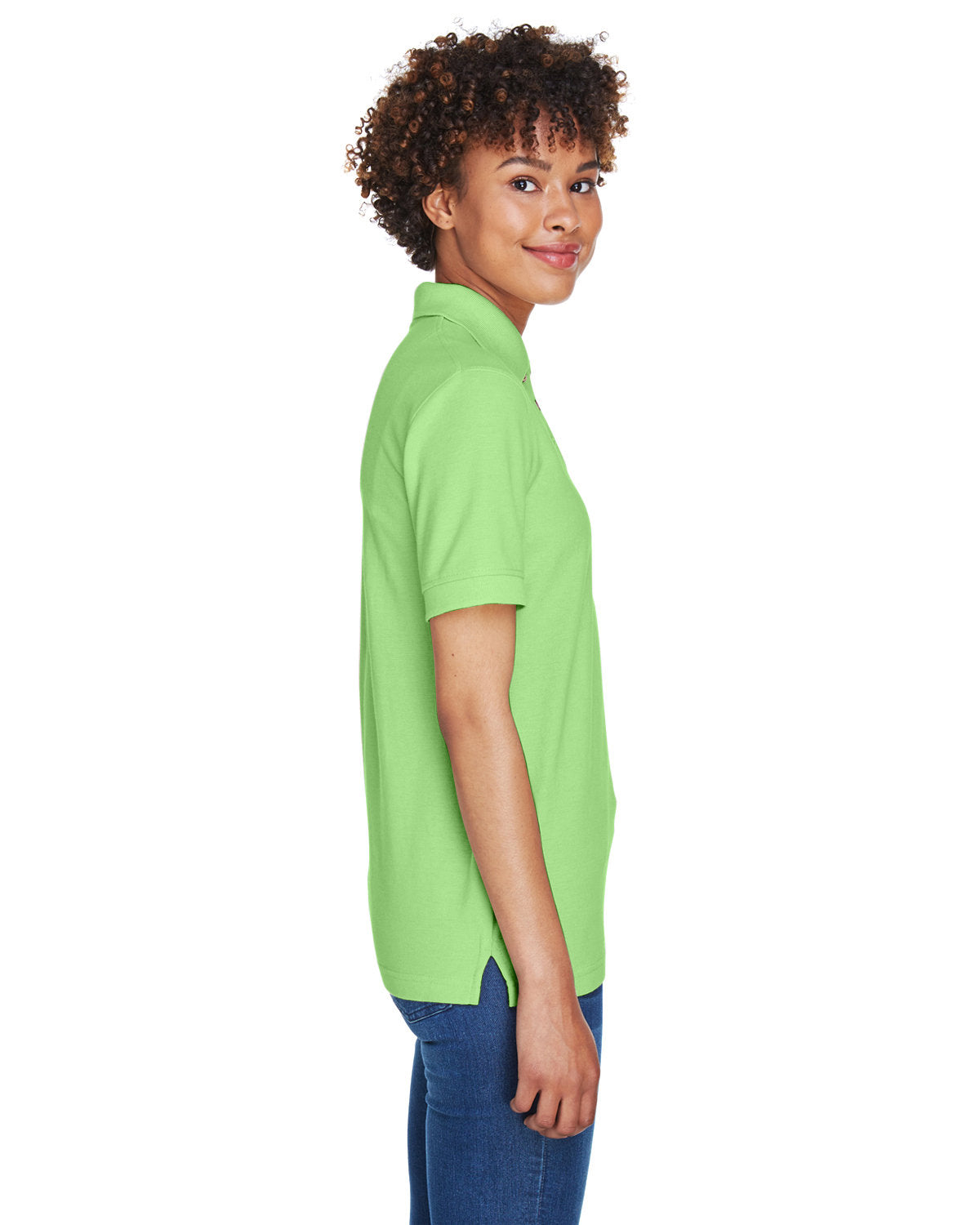 no-logo UltraClub Ladies Whisper Pique Polo-Ladies Polos-UltraClub-Thread Logic