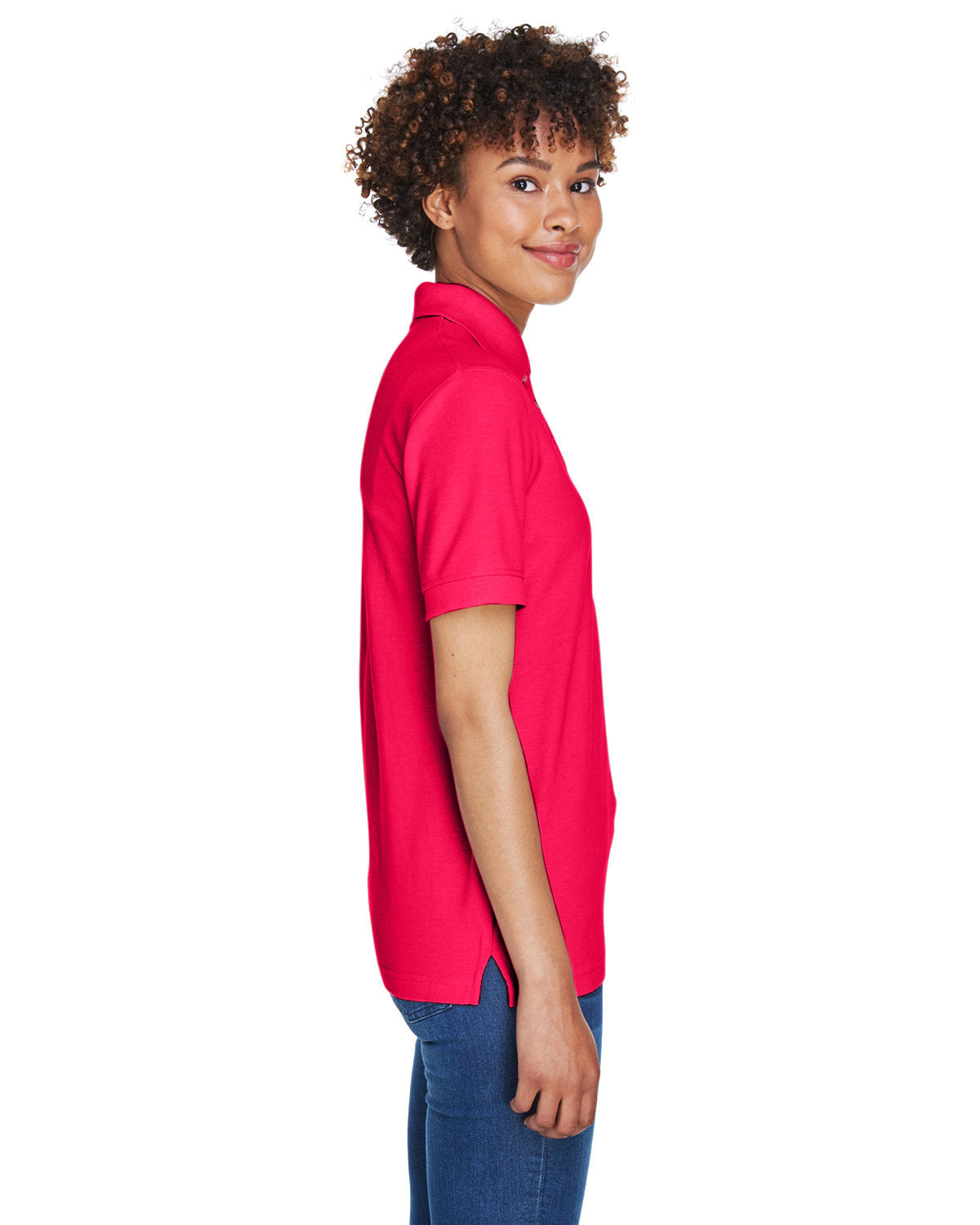 no-logo UltraClub Ladies Whisper Pique Polo-Ladies Polos-UltraClub-Thread Logic