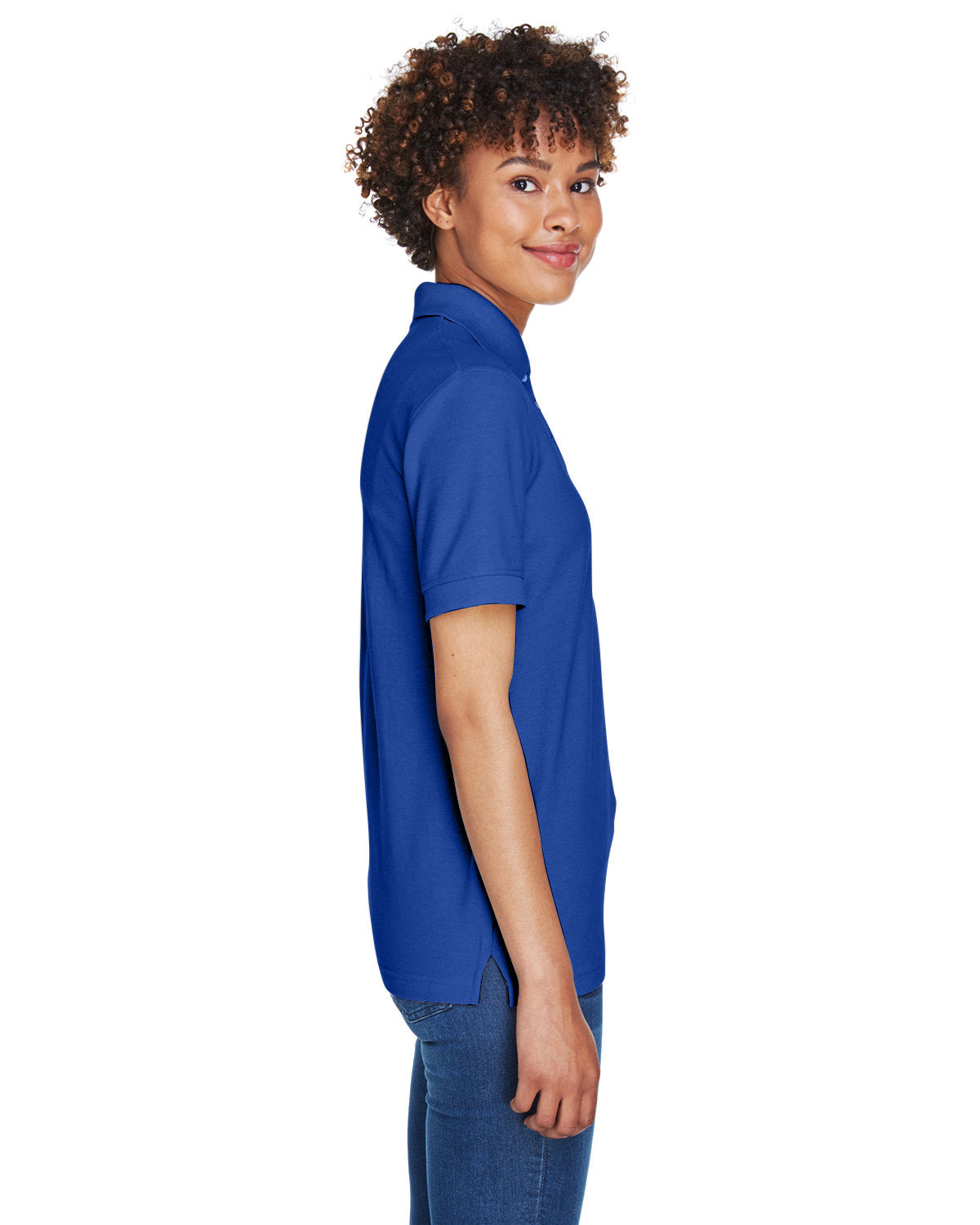 no-logo UltraClub Ladies Whisper Pique Polo-Ladies Polos-UltraClub-Thread Logic