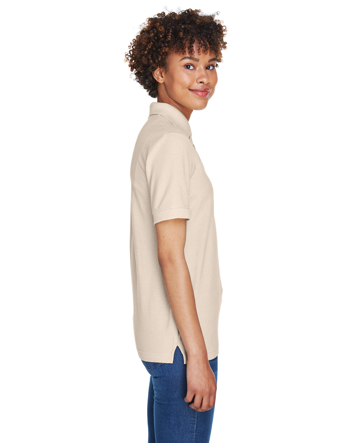 no-logo UltraClub Ladies Whisper Pique Polo-Ladies Polos-UltraClub-Thread Logic