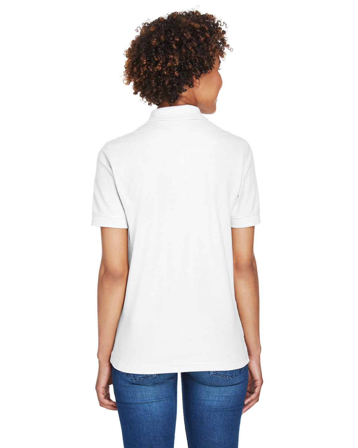 no-logo UltraClub Ladies Whisper Pique Polo-Ladies Polos-UltraClub-Thread Logic