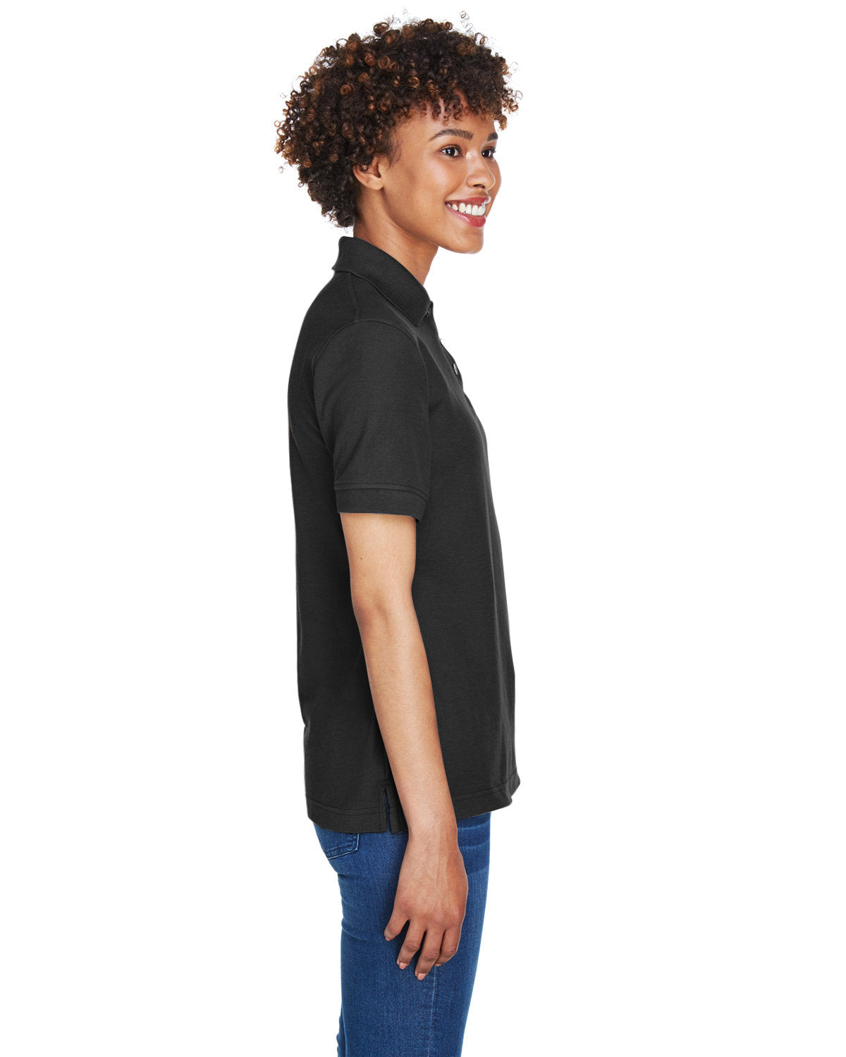 no-logo UltraClub Ladies Whisper Pique Polo-Ladies Polos-UltraClub-Thread Logic