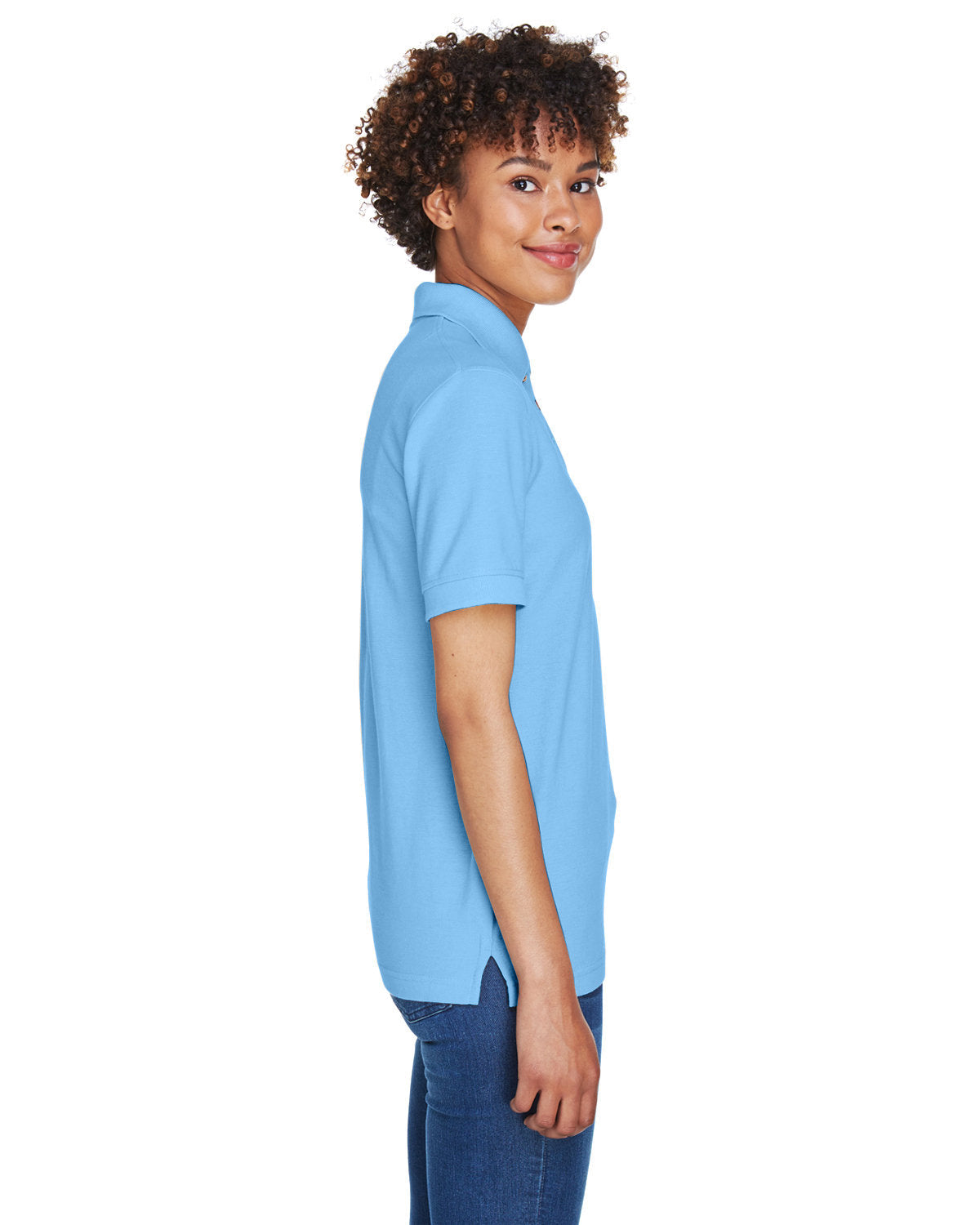 no-logo UltraClub Ladies Whisper Pique Polo-Ladies Polos-UltraClub-Thread Logic
