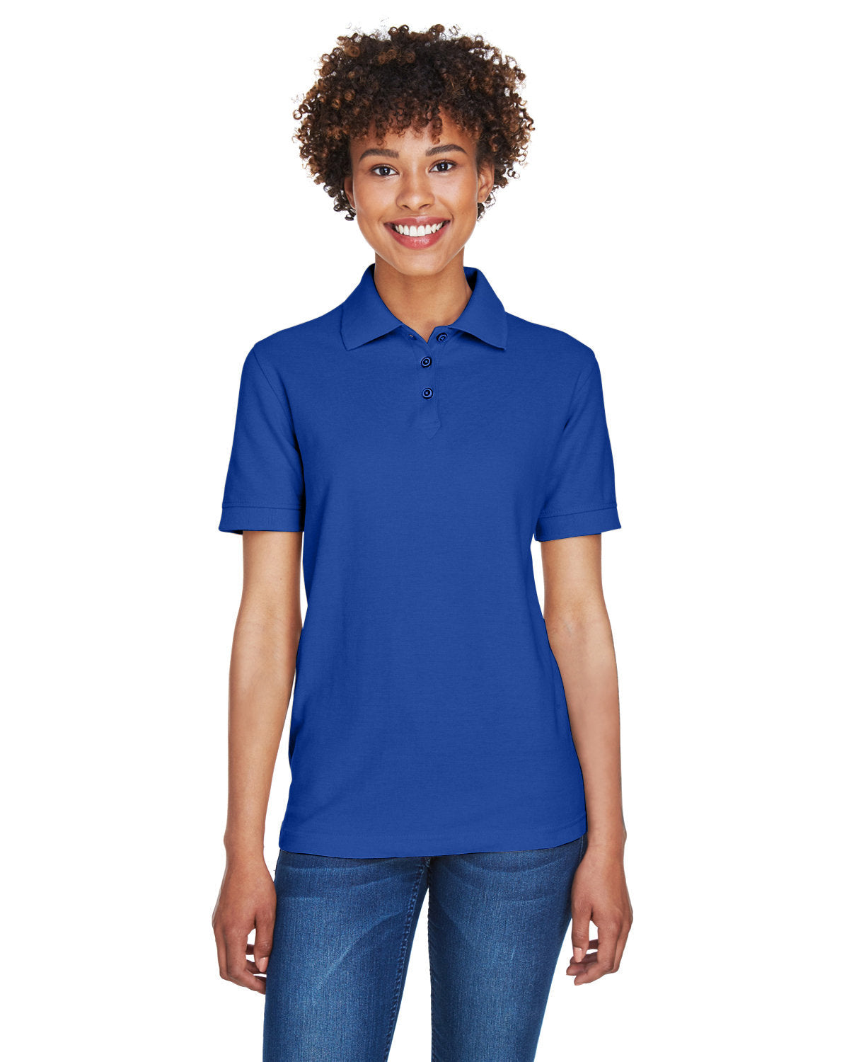  UltraClub Ladies Whisper Pique Polo-Ladies Polos-UltraClub-Royal-XS-Thread Logic